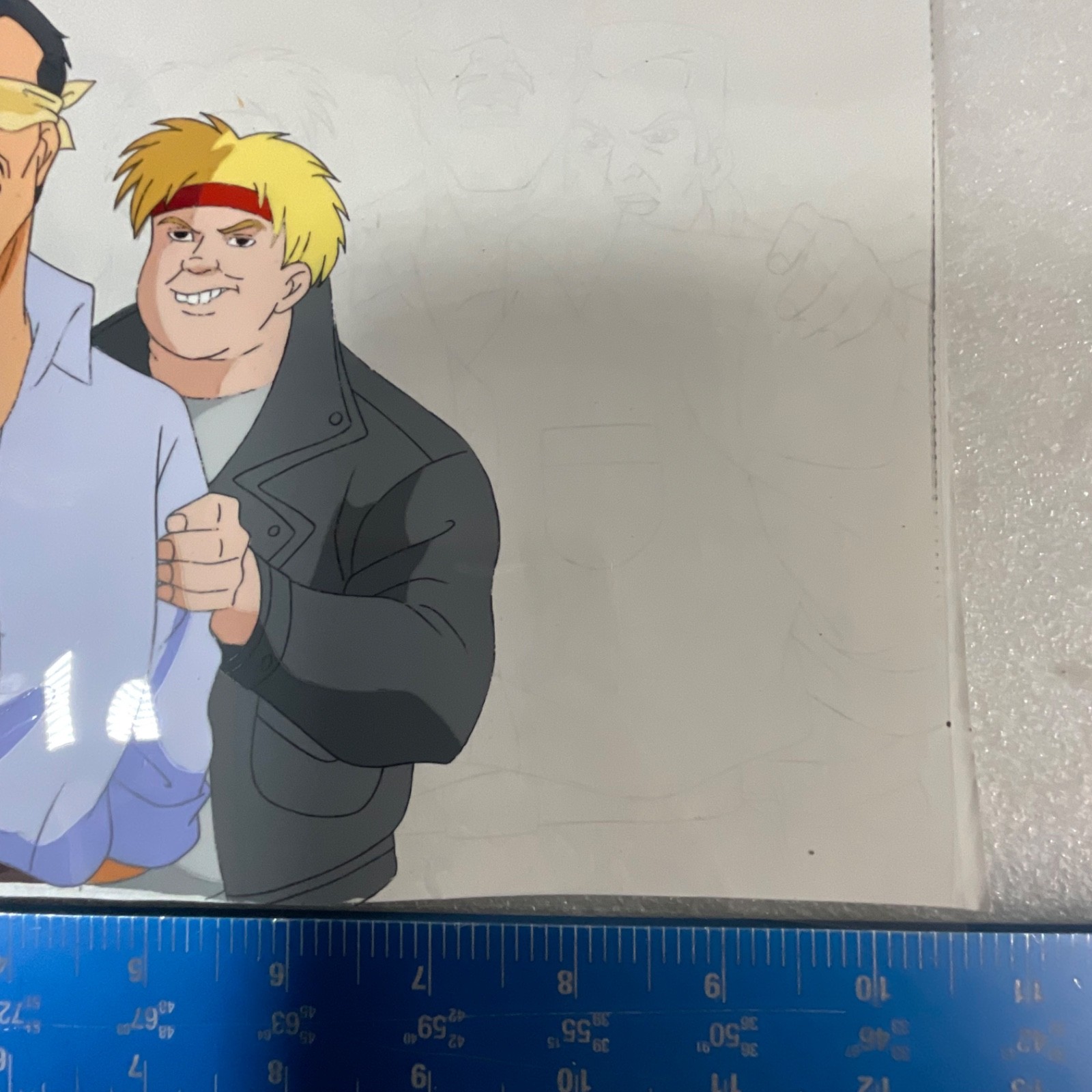 Animation Production Cel with Pencil Line Art Underdrawing 12 in x 10 in - Image 12