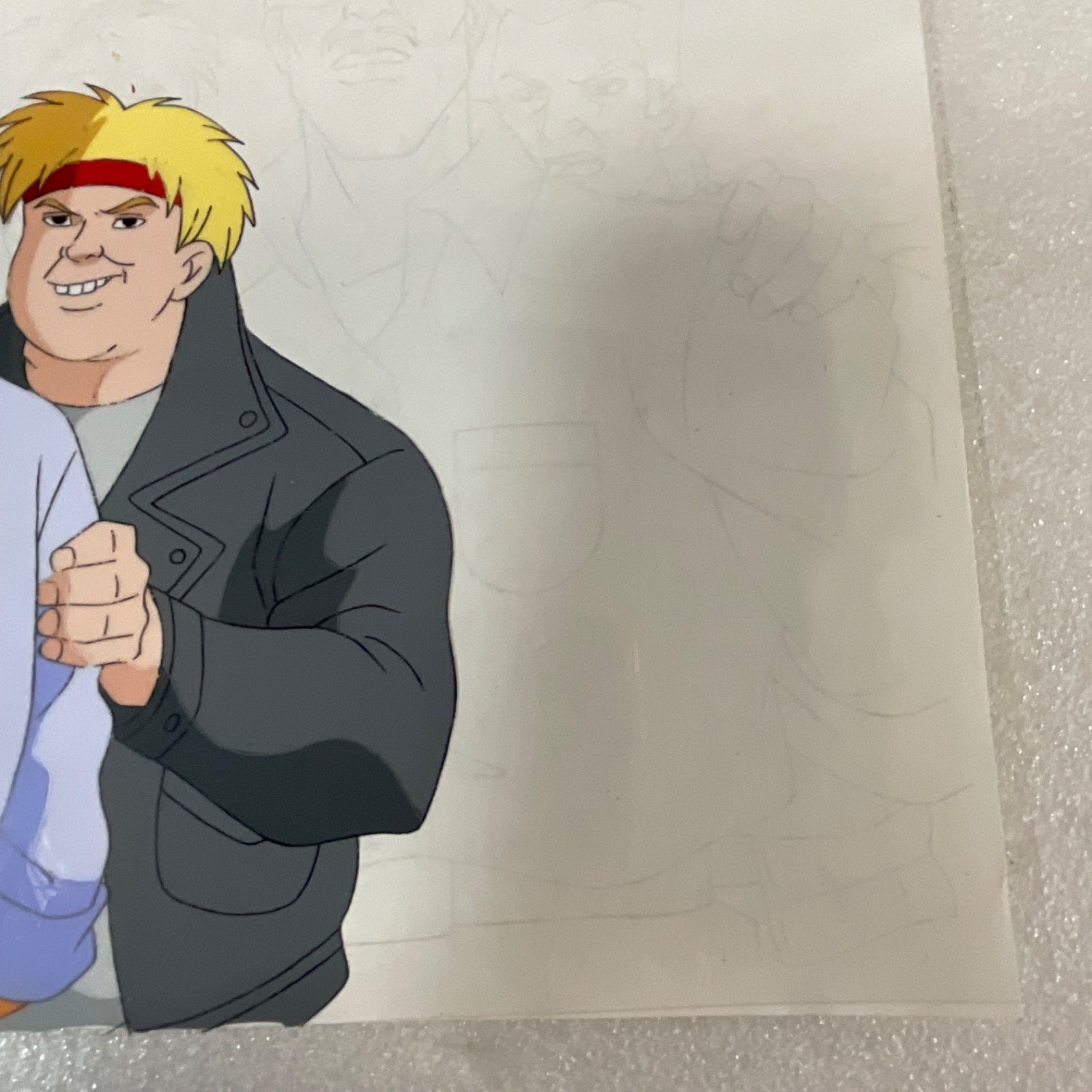 Animation Production Cel with Pencil Drawing Process Sheet 12 in x 10 in - Image 5
