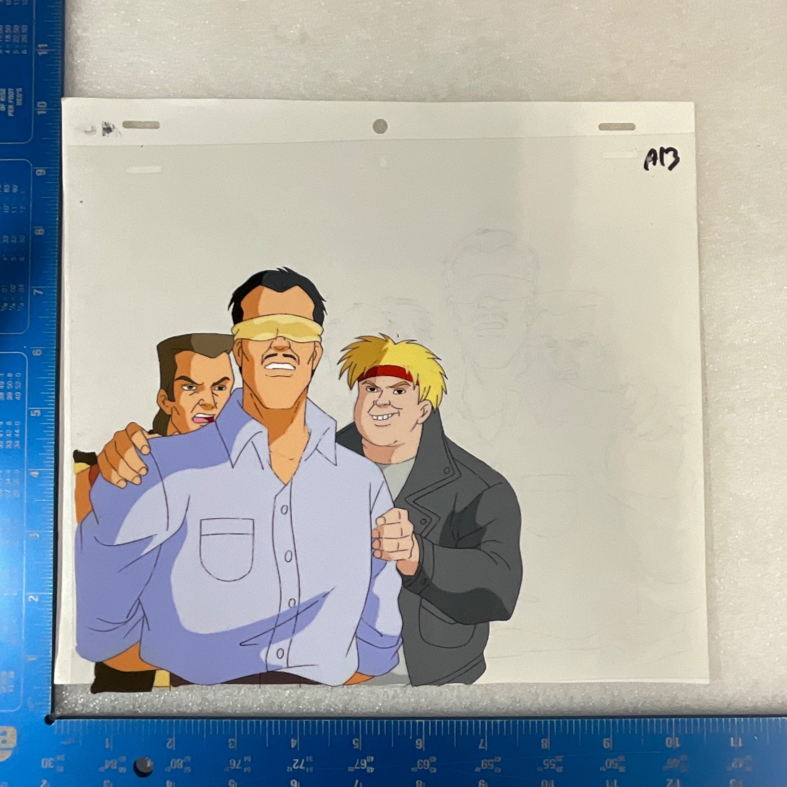Animation Production Cel with Pencil Drawing Process Sheet 12 in x 10 in - Image 6