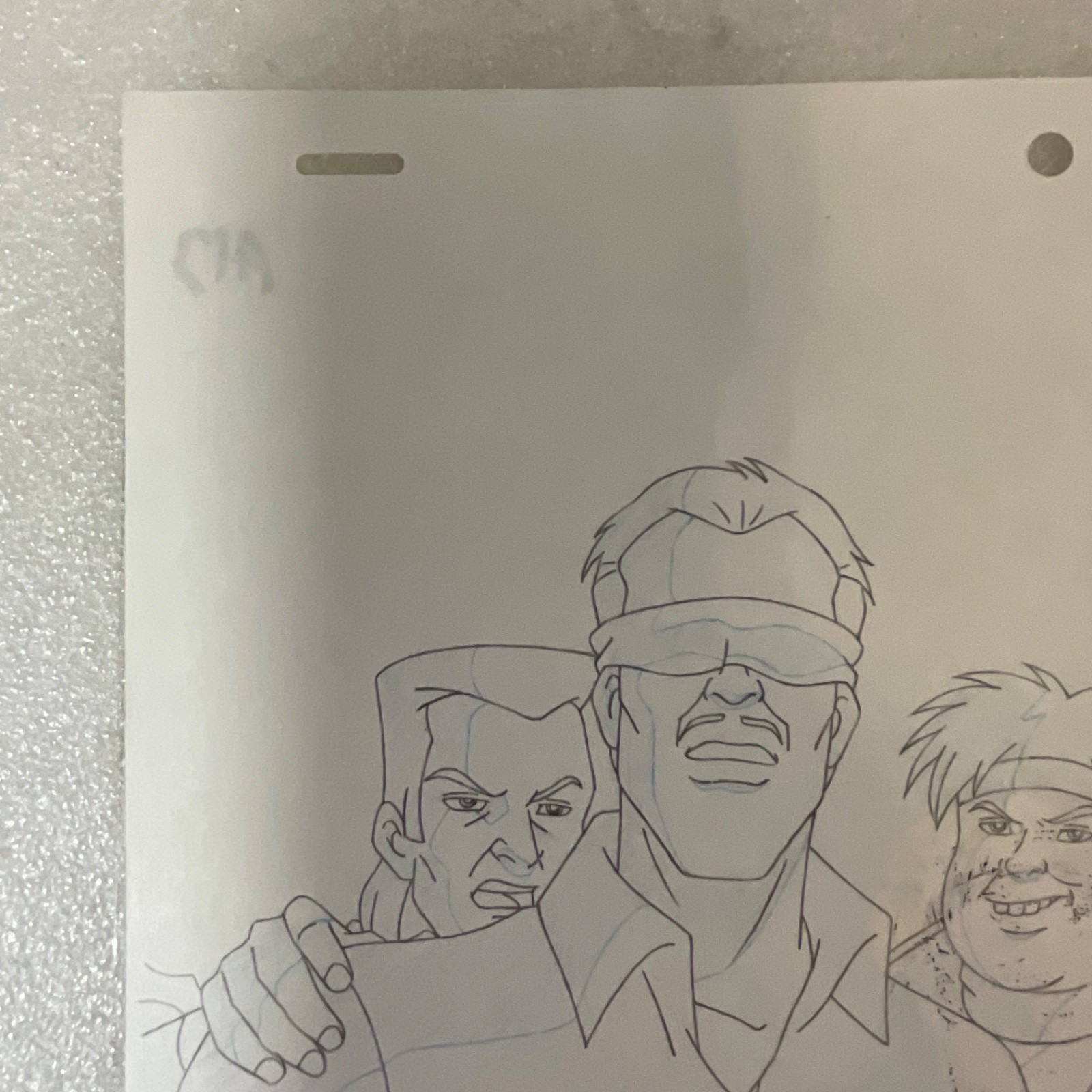 Animation Production Cel with Pencil Drawing Process Sheet 12 in x 10 in - Image 8