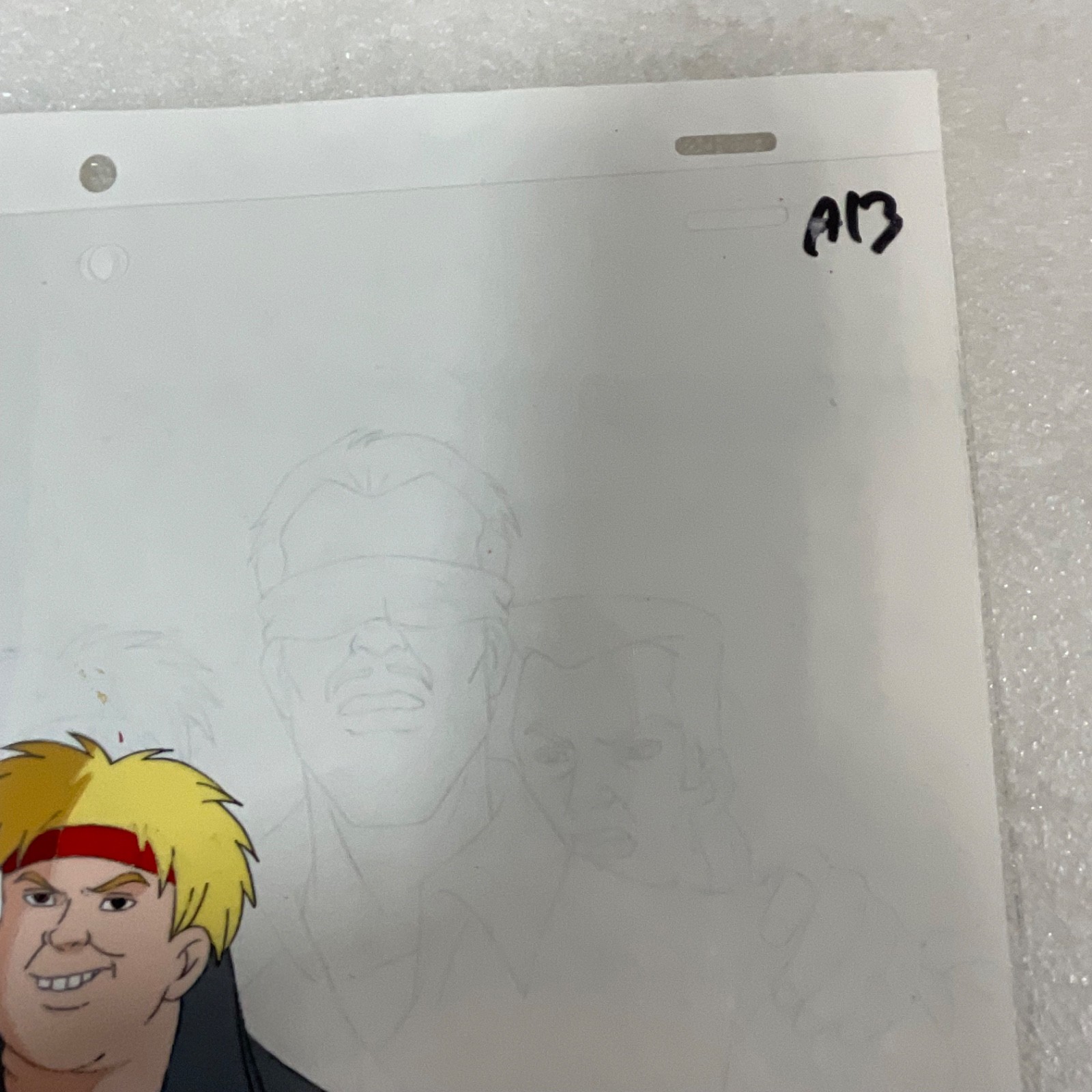 Animation Production Cel with Pencil Drawing Process Sheet 12 in x 10 in - Image 4