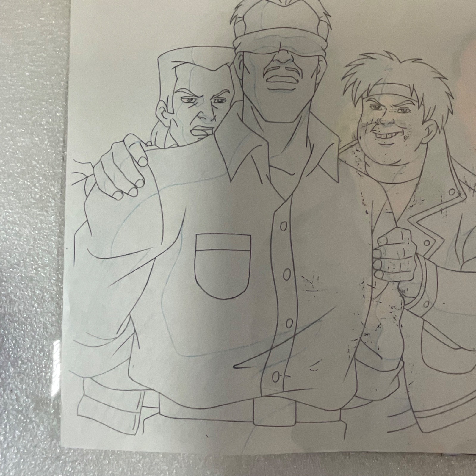 Animation Production Cel with Pencil Drawing Process Sheet 12 in x 10 in - Image 11