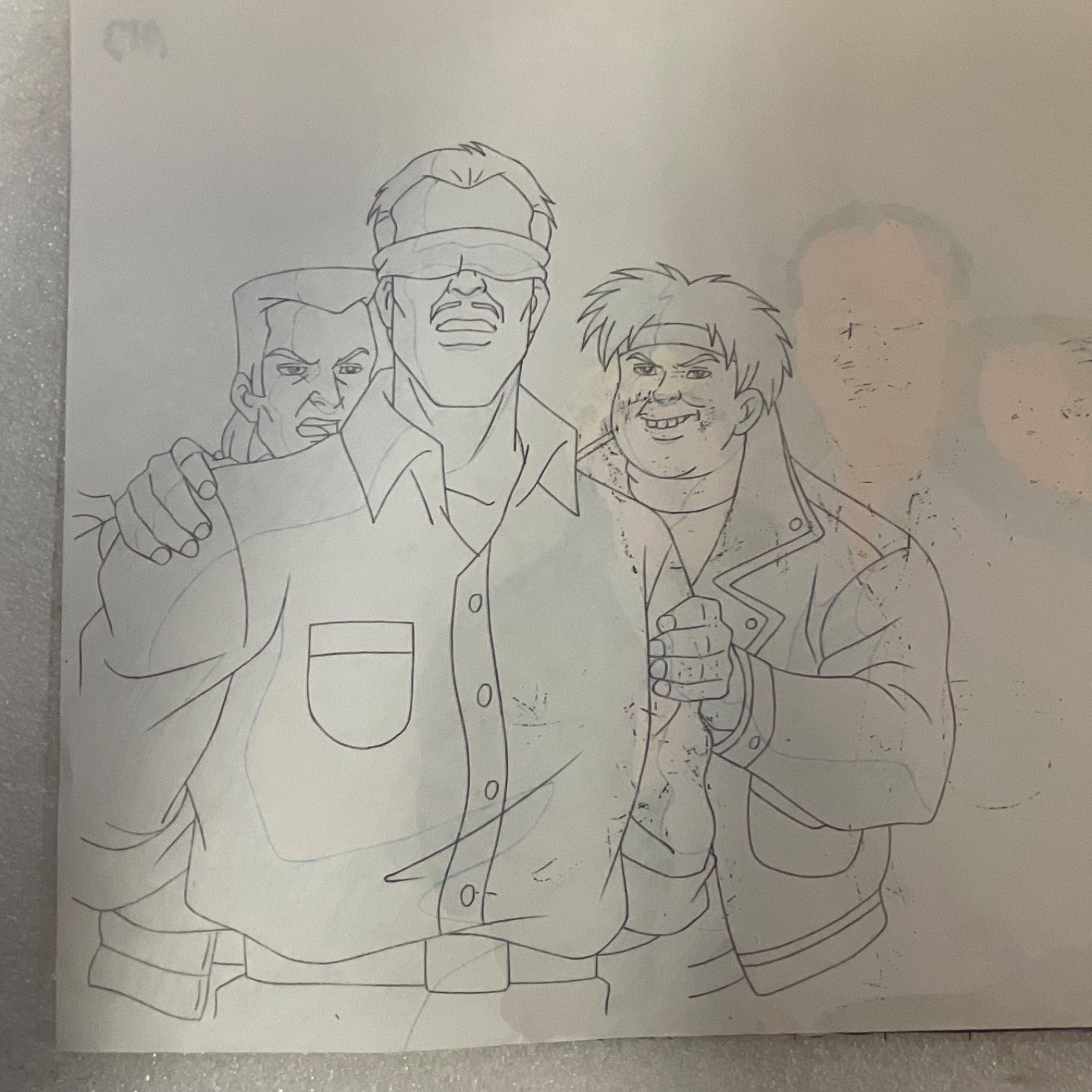 Animation Production Cel with Pencil Drawing Process Sheet 12 in x 10 in - Image 7