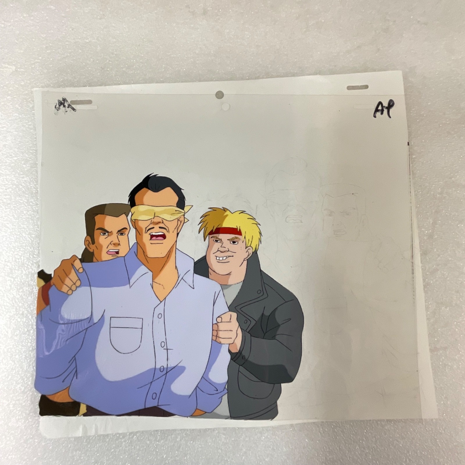 Animation Production Cel with Heavy Pencil Transfer Layout 12 in x 10 in - Image 2