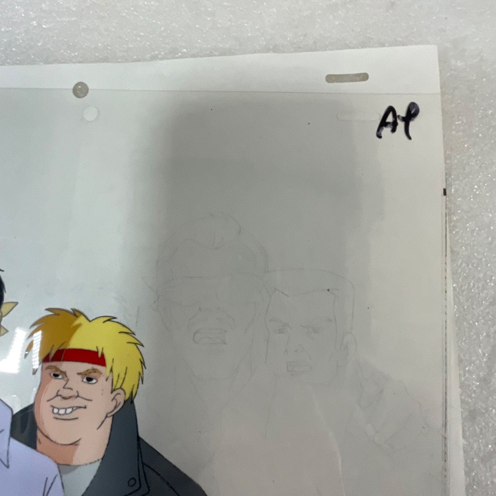 Animation Production Cel with Heavy Pencil Transfer Layout 12 in x 10 in - Image 4