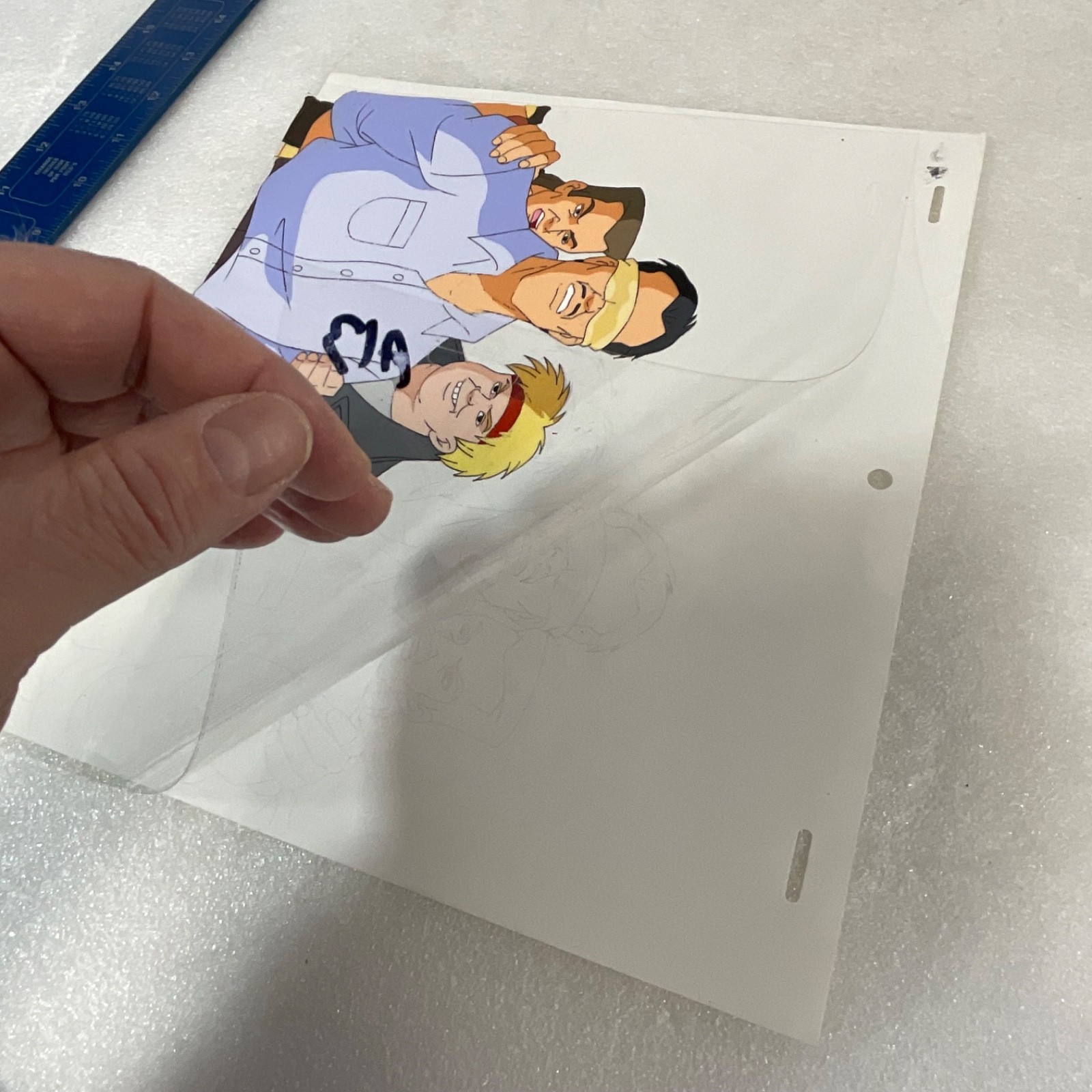Animation Production Cel with Pencil Drawing Process Sheet 12 in x 10 in - Image 13