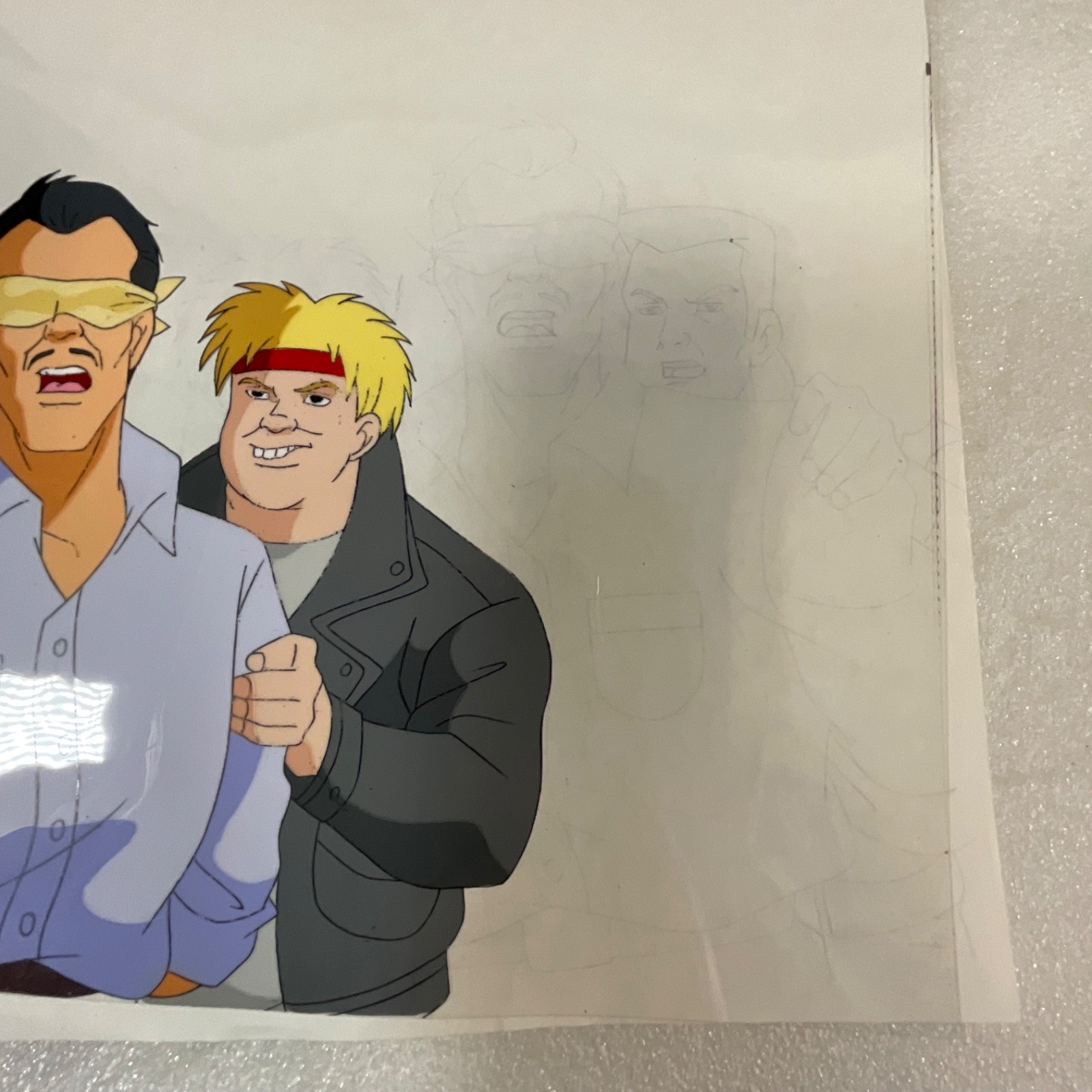 Animation Production Cel with Heavy Pencil Transfer Layout 12 in x 10 in - Image 5