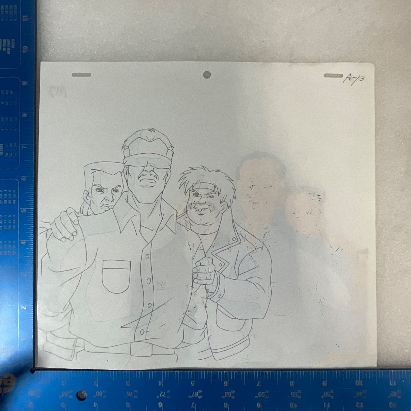 Animation Production Cel with Pencil Drawing Process Sheet 12 in x 10 in - Image 12