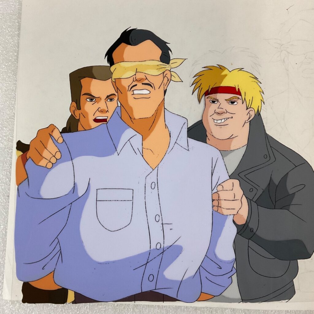 Animation Production Cel with Visible Pencil Line Work 12 in x 10 in - Image 1