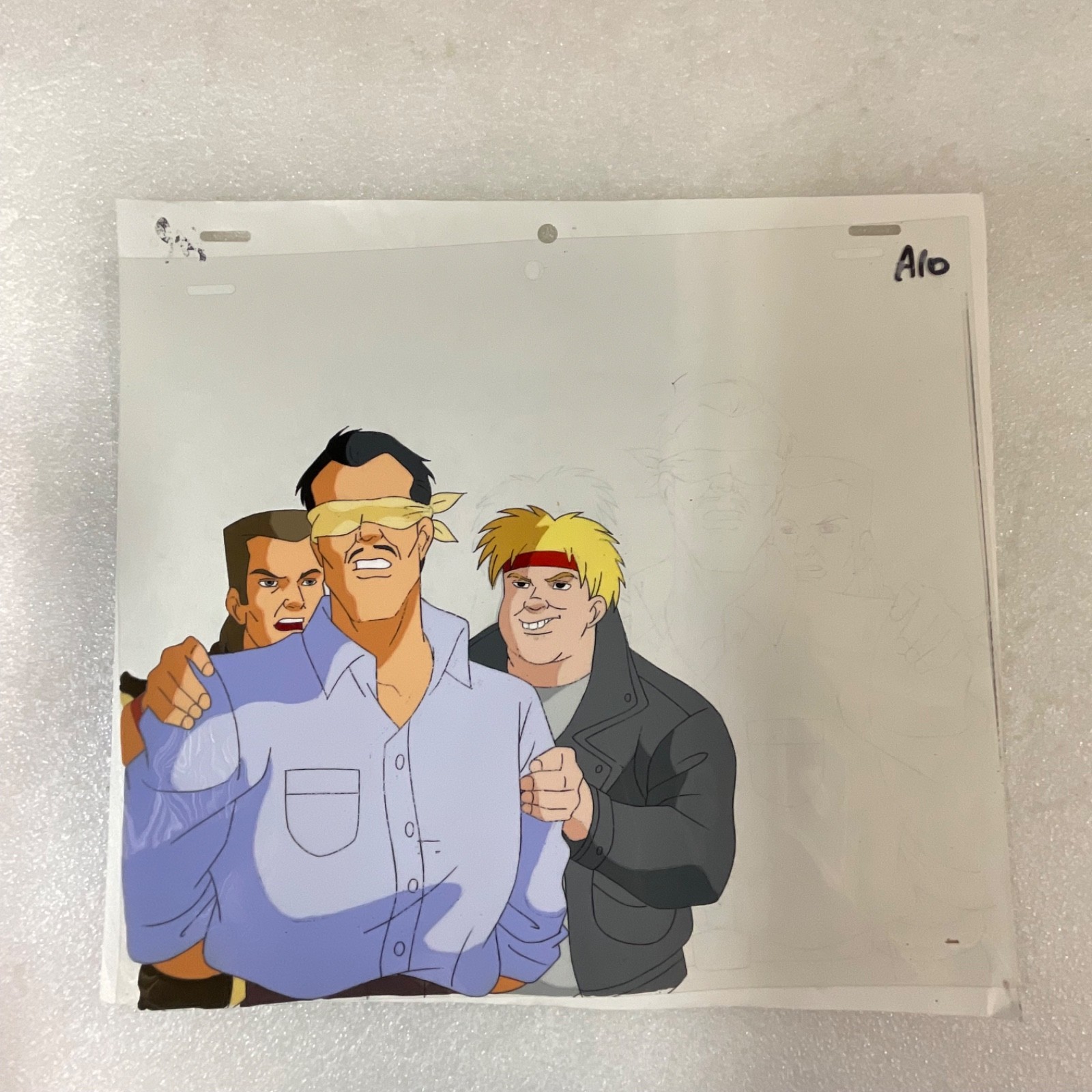 Animation Production Cel with Visible Pencil Line Work 12 in x 10 in - Image 2