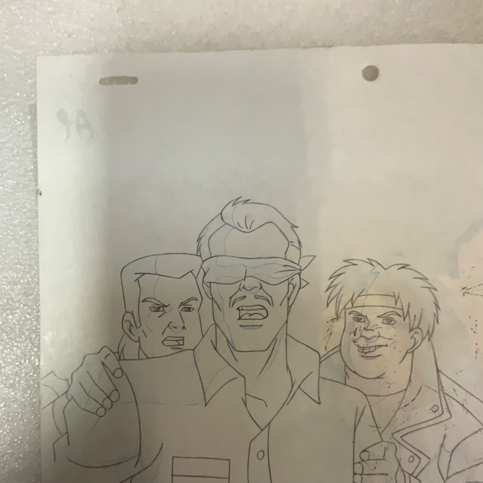 Animation Production Cel with Heavy Pencil Transfer Layout 12 in x 10 in - Image 9