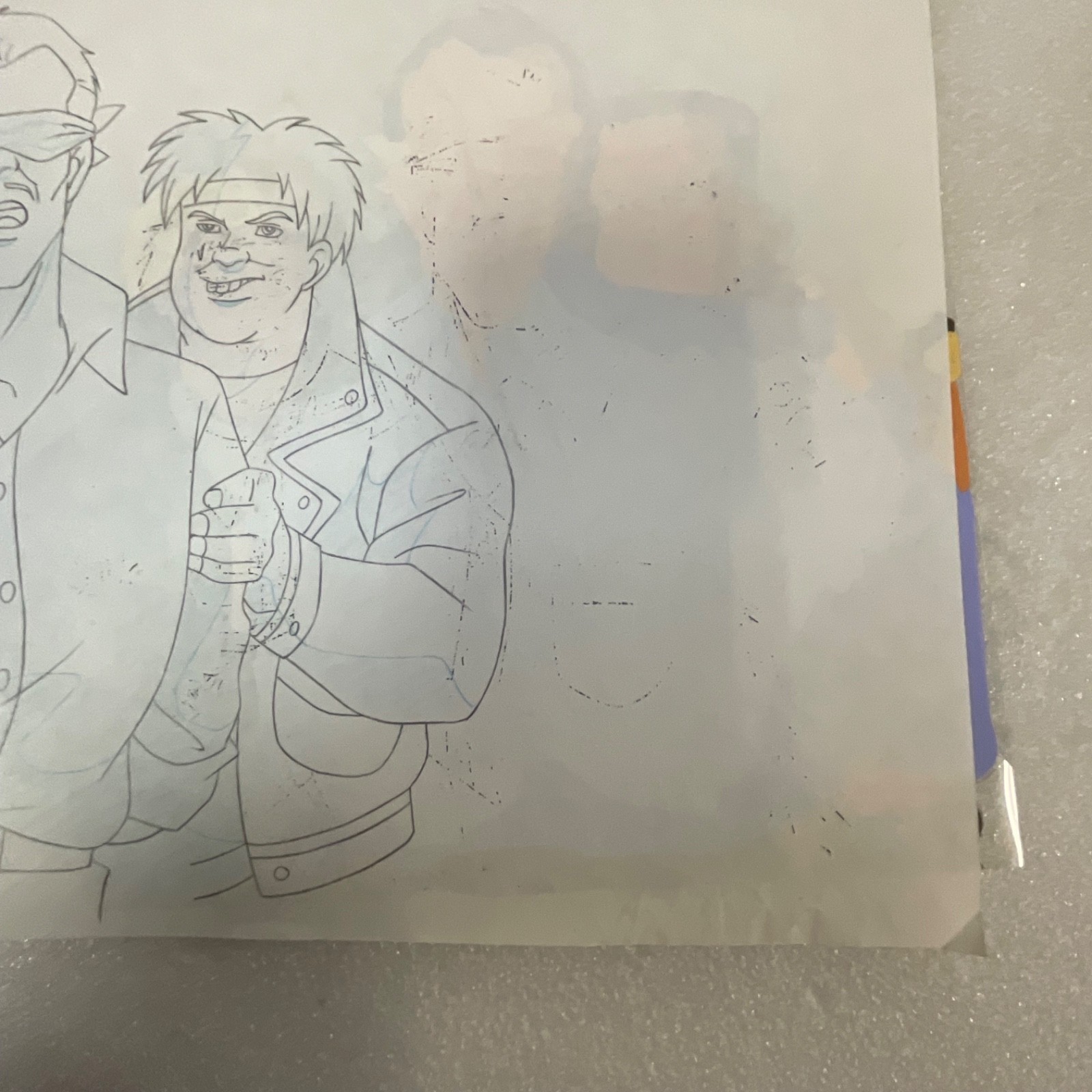 Animation Production Cel with Heavy Pencil Transfer Layout 12 in x 10 in - Image 11