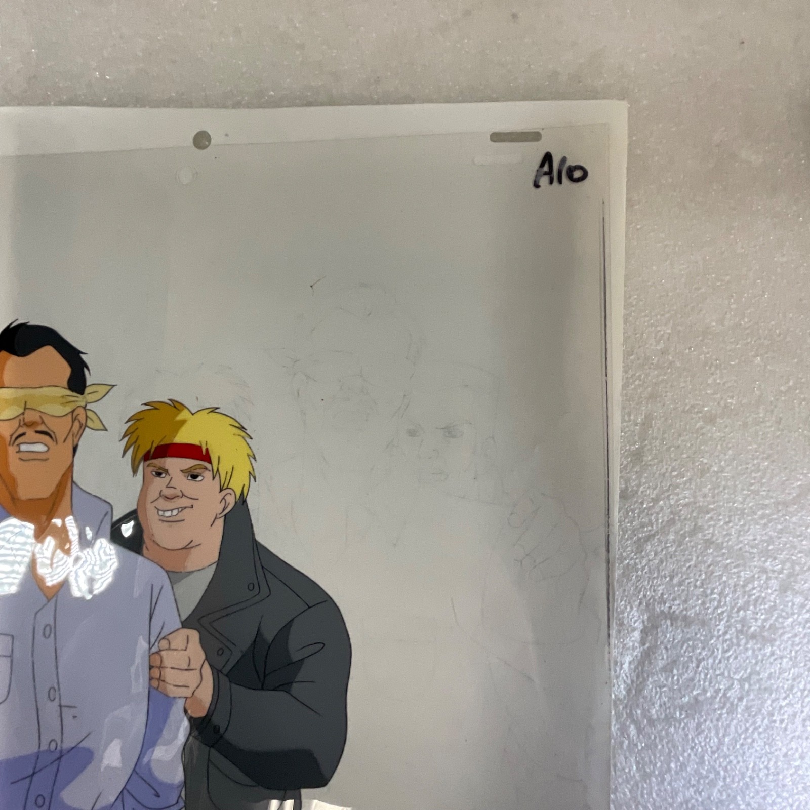 Animation Production Cel with Visible Pencil Line Work 12 in x 10 in - Image 4