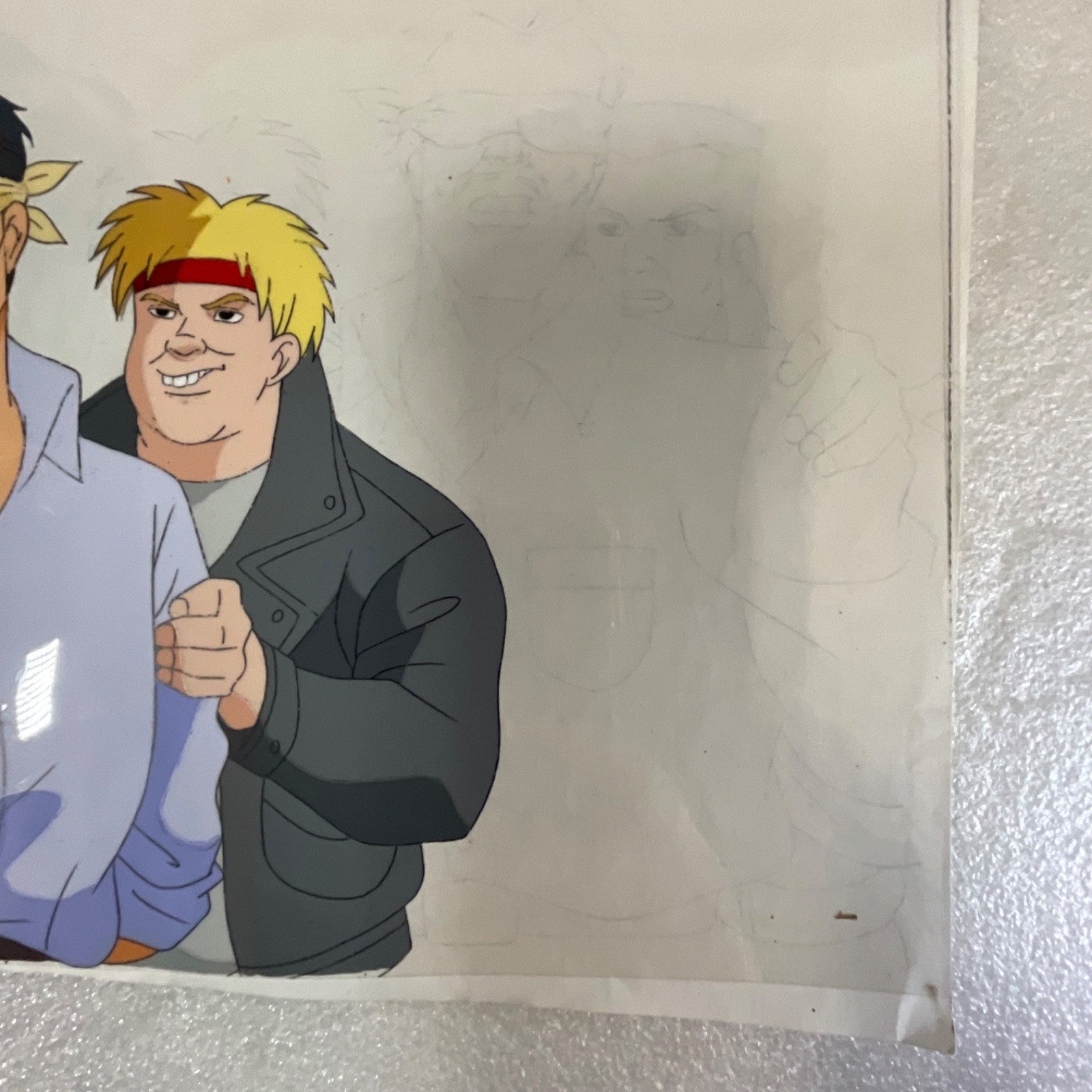 Animation Production Cel with Visible Pencil Line Work 12 in x 10 in - Image 5