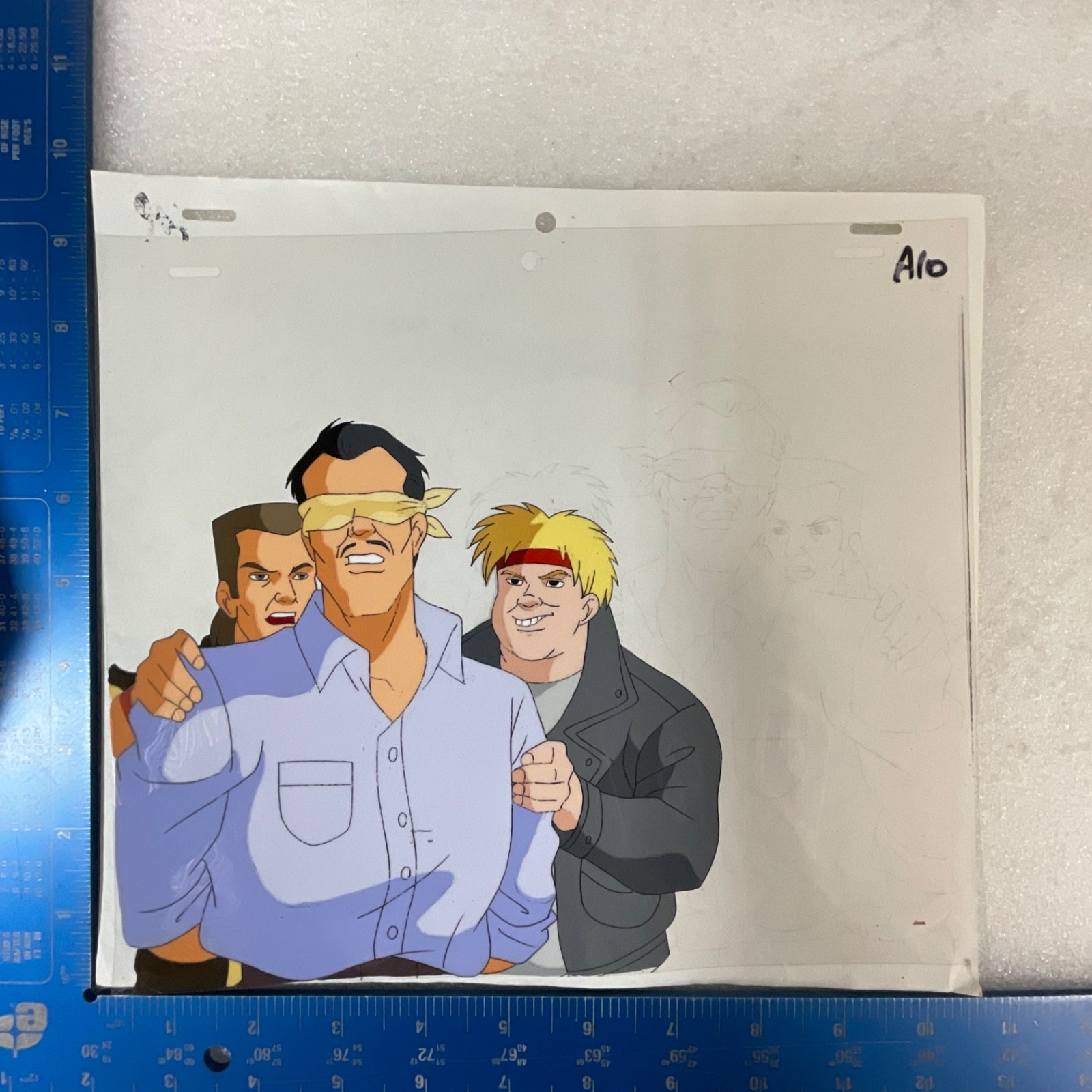 Animation Production Cel with Visible Pencil Line Work 12 in x 10 in - Image 6