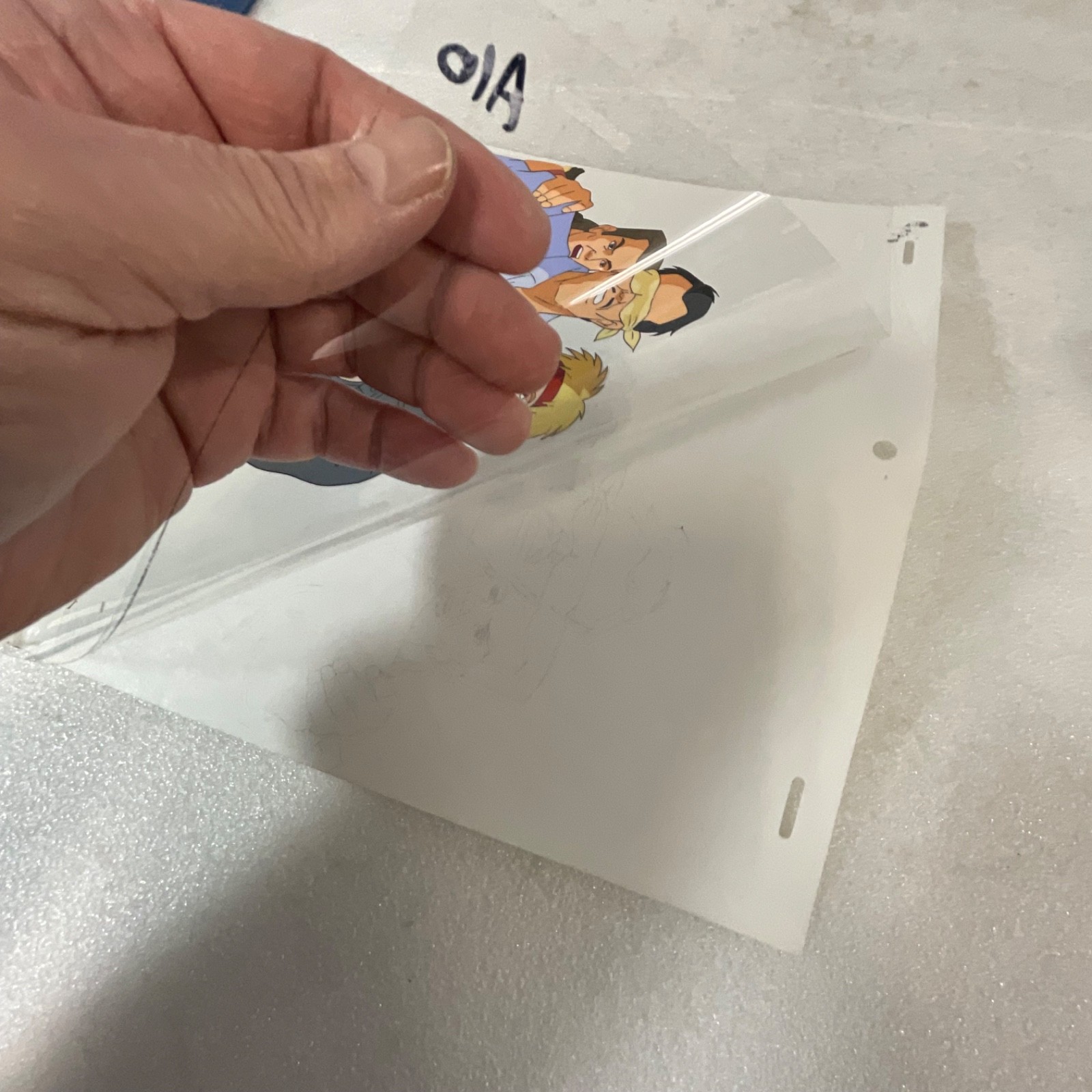 Animation Production Cel with Visible Pencil Line Work 12 in x 10 in - Image 7