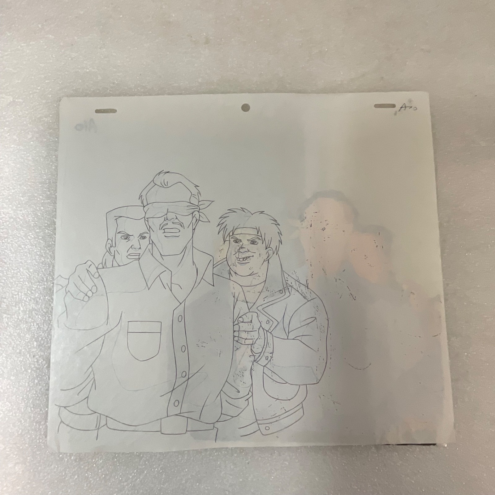 Animation Production Cel with Visible Pencil Line Work 12 in x 10 in - Image 8
