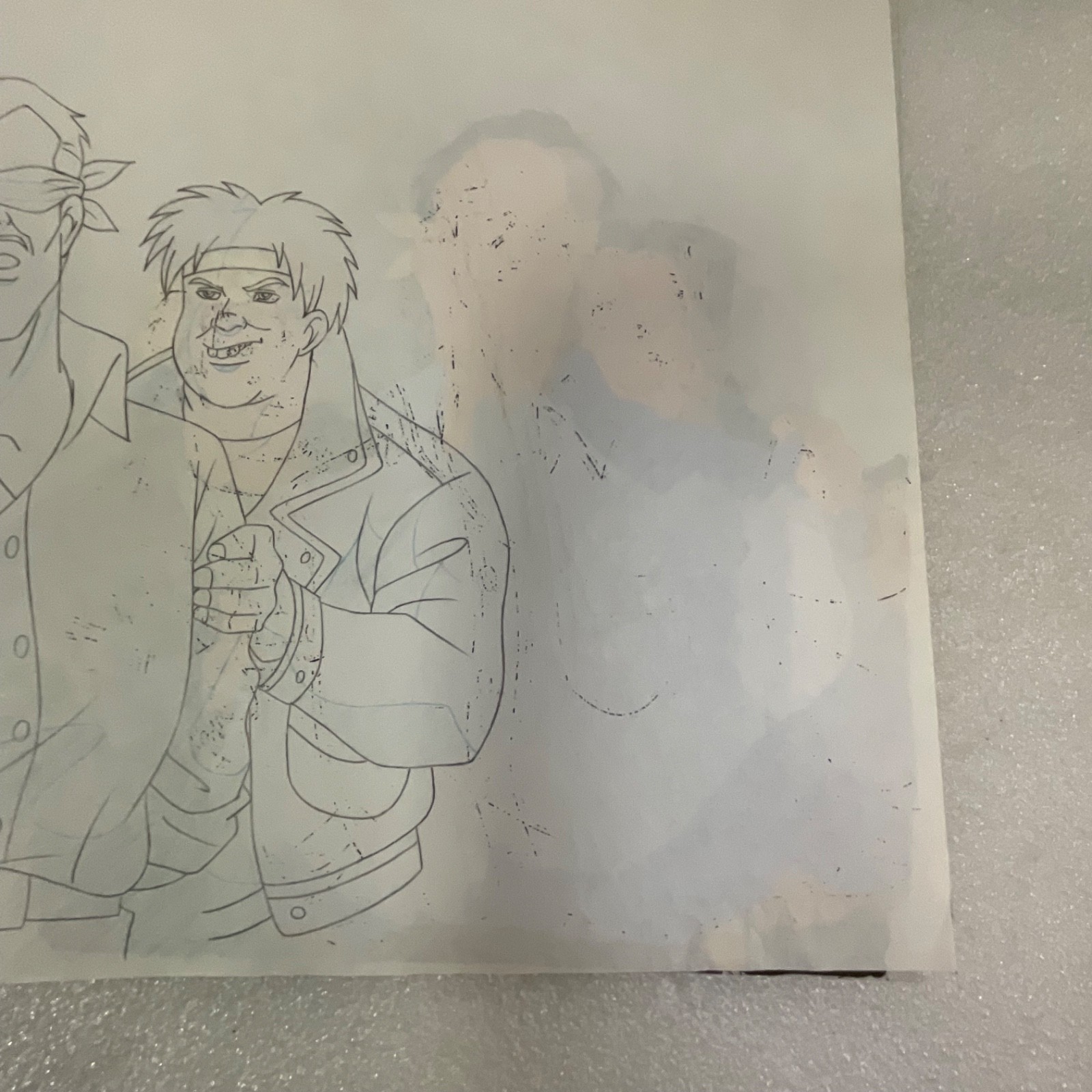 Animation Production Cel with Visible Pencil Line Work 12 in x 10 in - Image 11