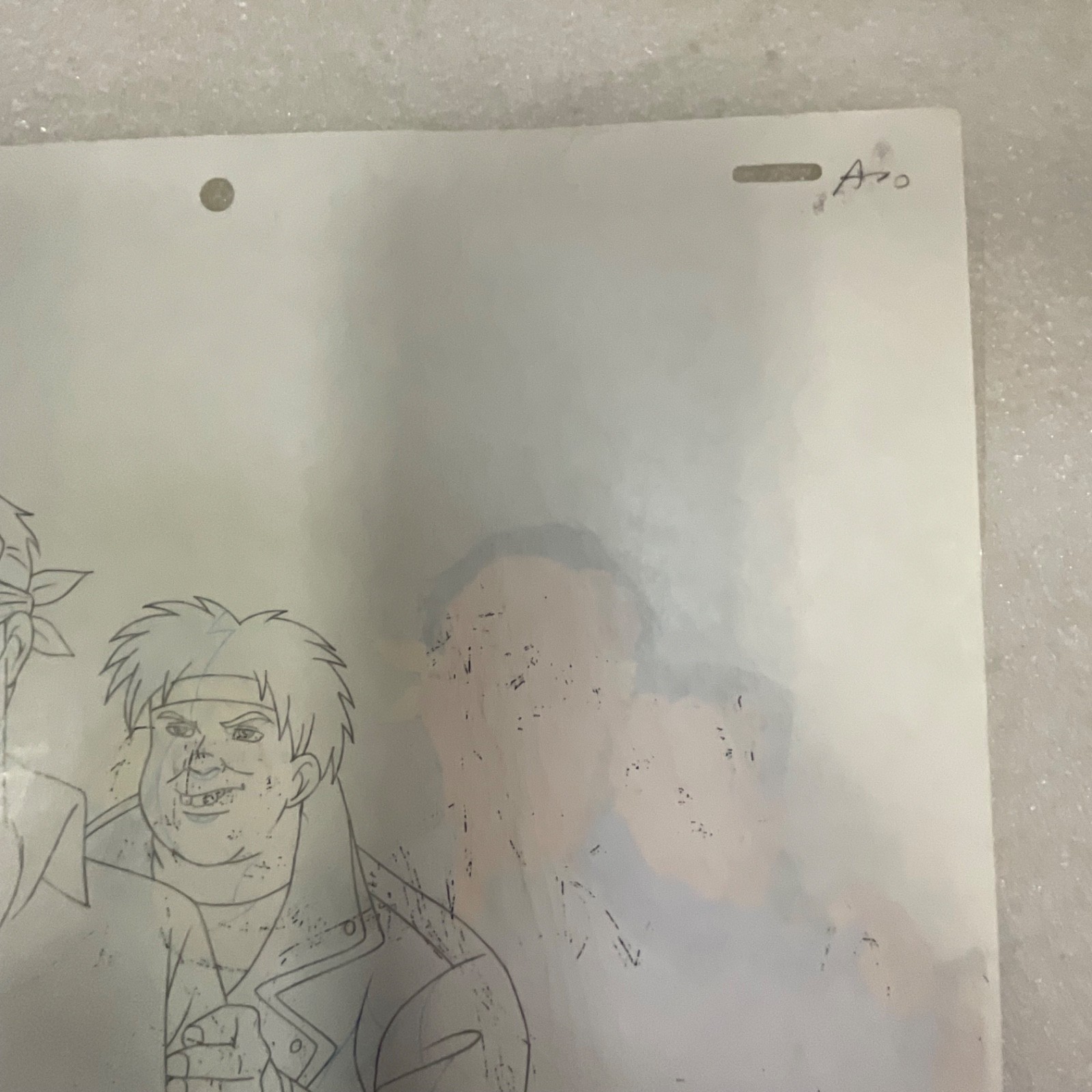 Animation Production Cel with Visible Pencil Line Work 12 in x 10 in - Image 10