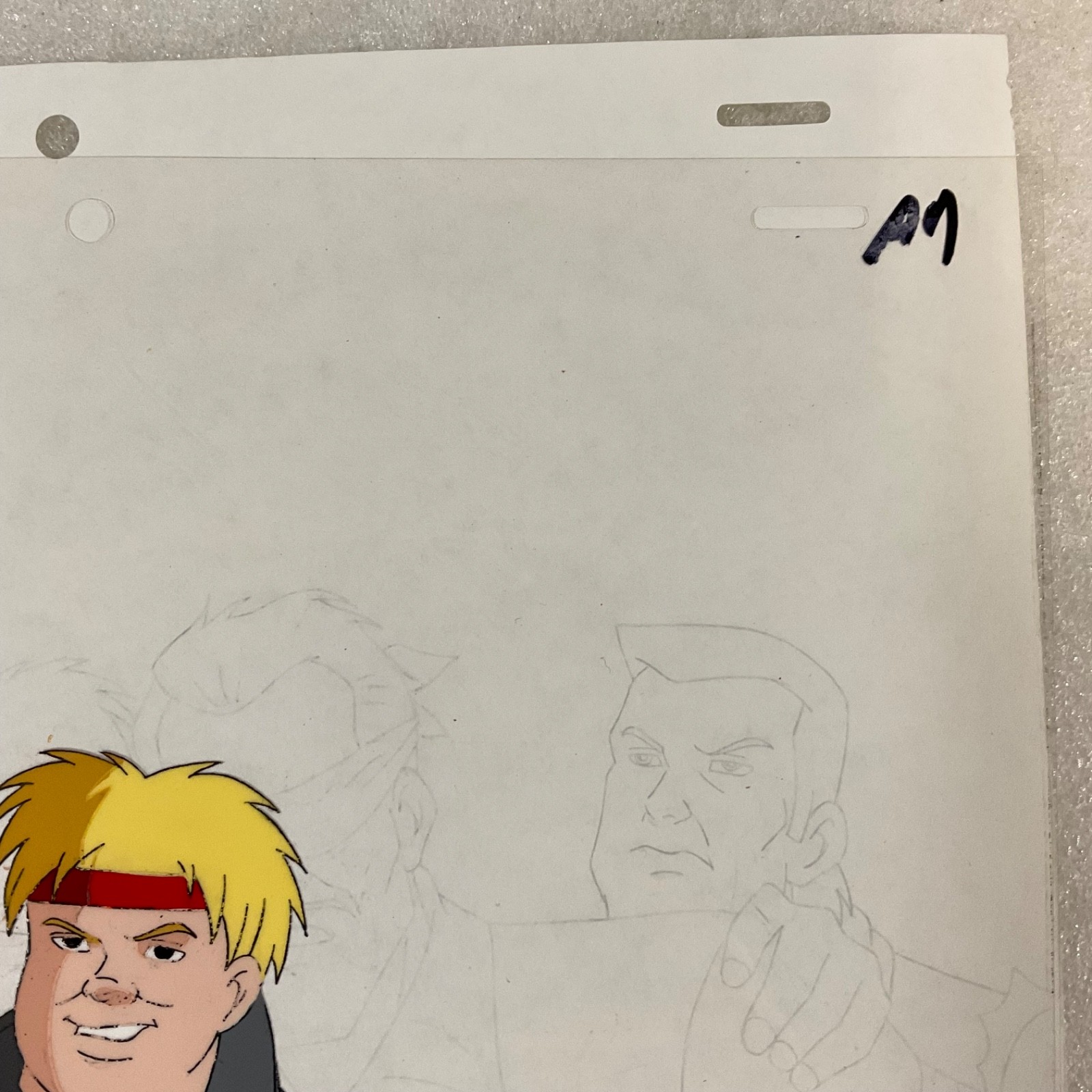 Animation Production Cel with Matching Pencil Drawing Sheet 12 in x 10 in - Image 4