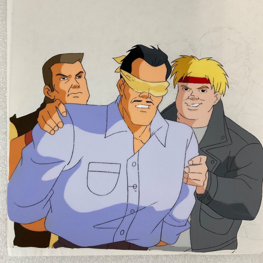 Animation Production Cel with Matching Pencil Drawing Sheet 12 in x 10 in - Image 1