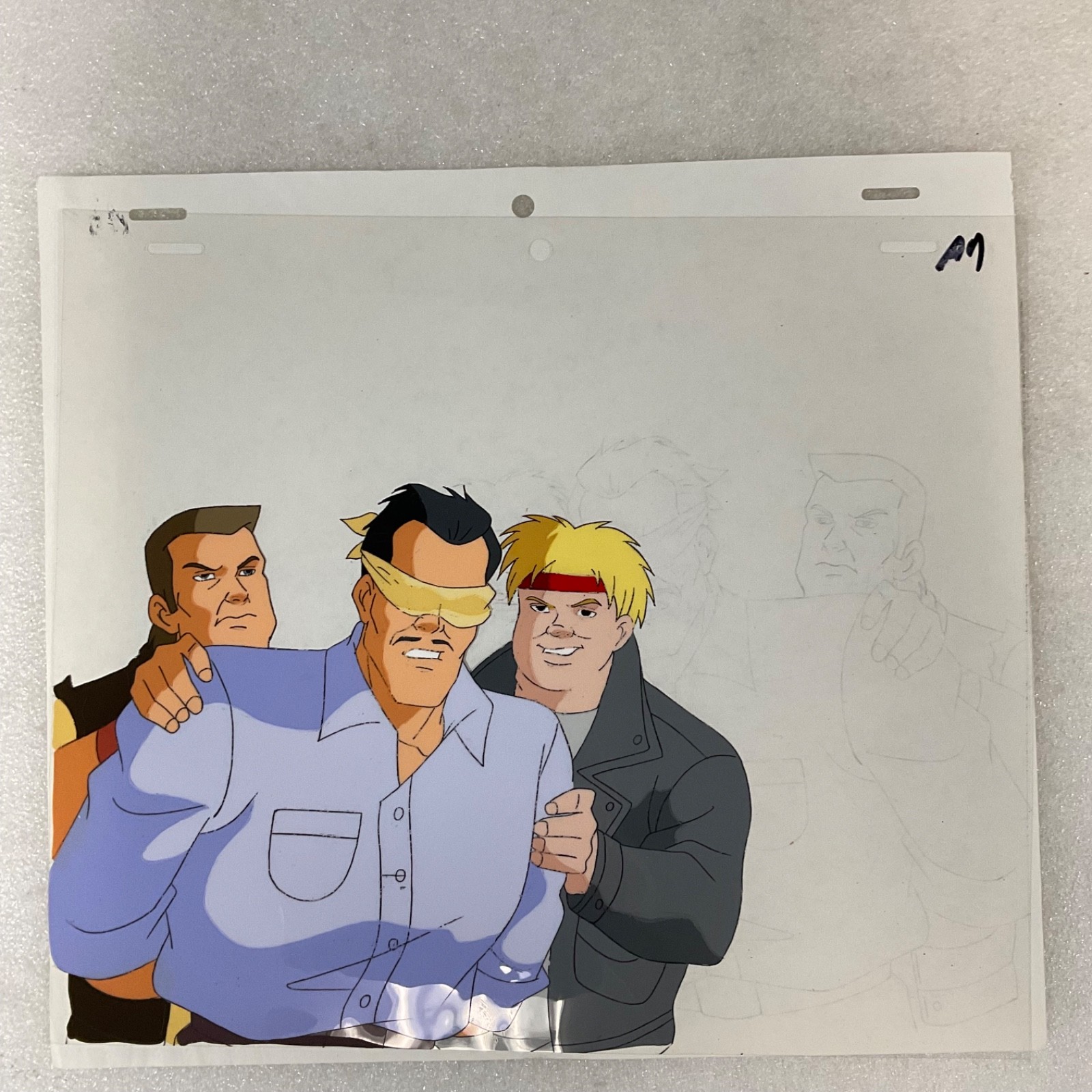 Animation Production Cel with Matching Pencil Drawing Sheet 12 in x 10 in - Image 2