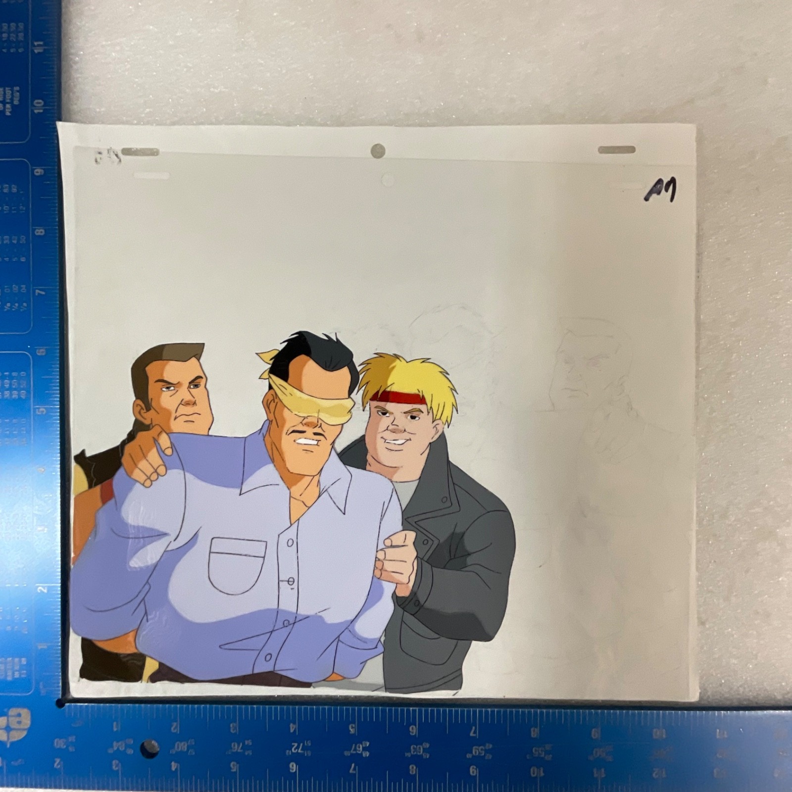 Animation Production Cel with Matching Pencil Drawing Sheet 12 in x 10 in - Image 6