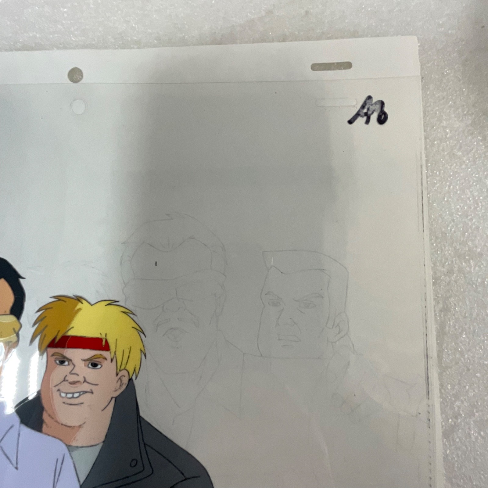 Animation Production Cel with Full Pencil Drawing Layout Sheet 12 in x 10 in - Image 4