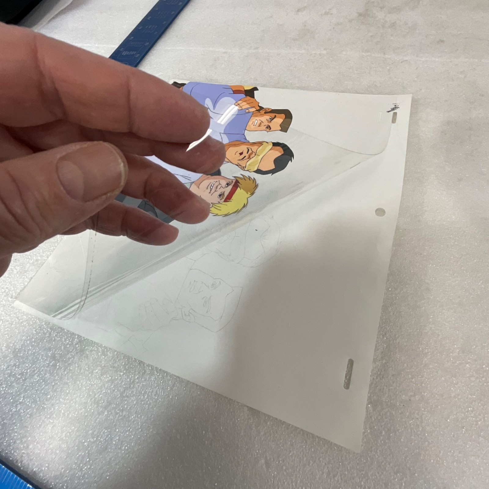 Animation Production Cel with Full Pencil Drawing Layout Sheet 12 in x 10 in - Image 7