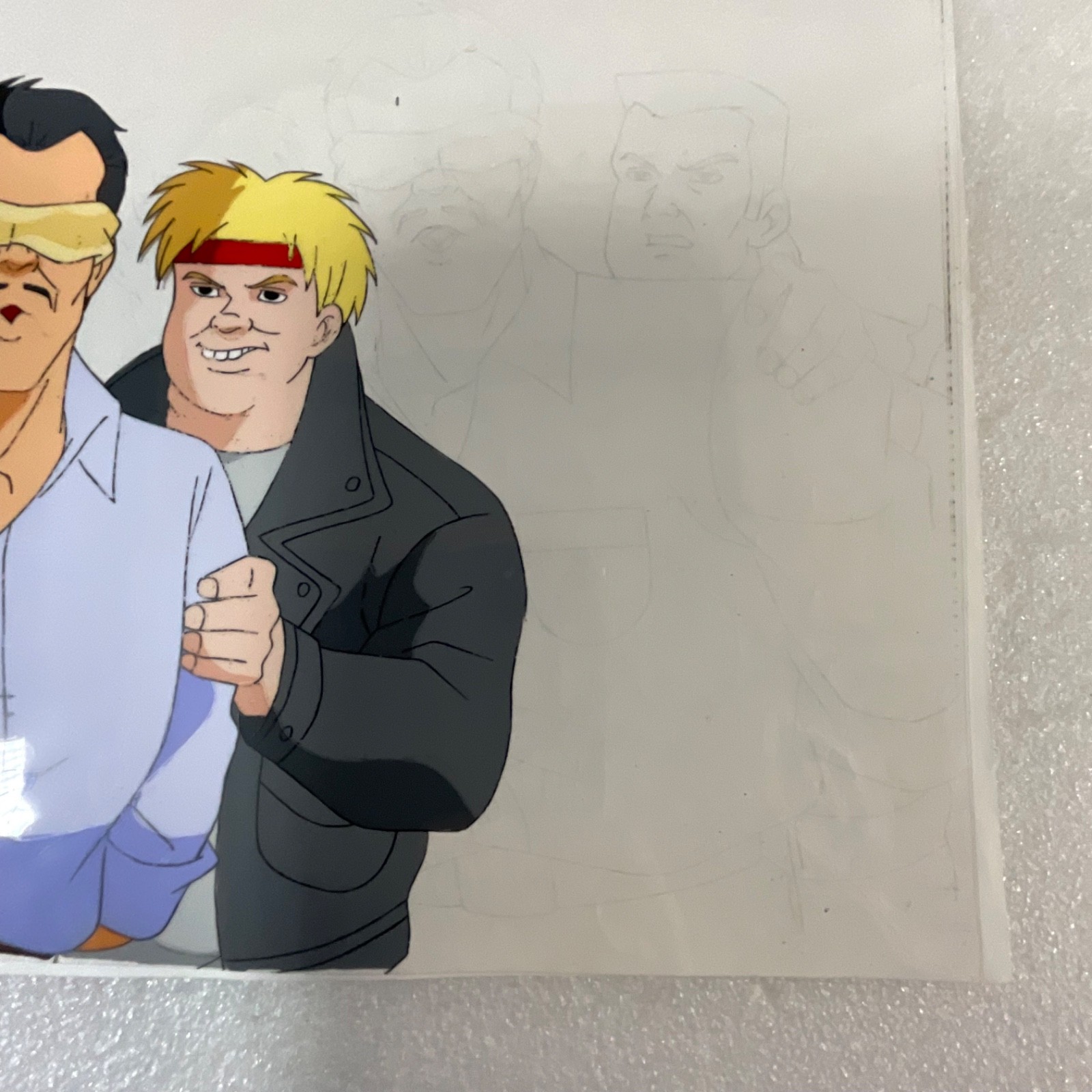 Animation Production Cel with Full Pencil Drawing Layout Sheet 12 in x 10 in - Image 5