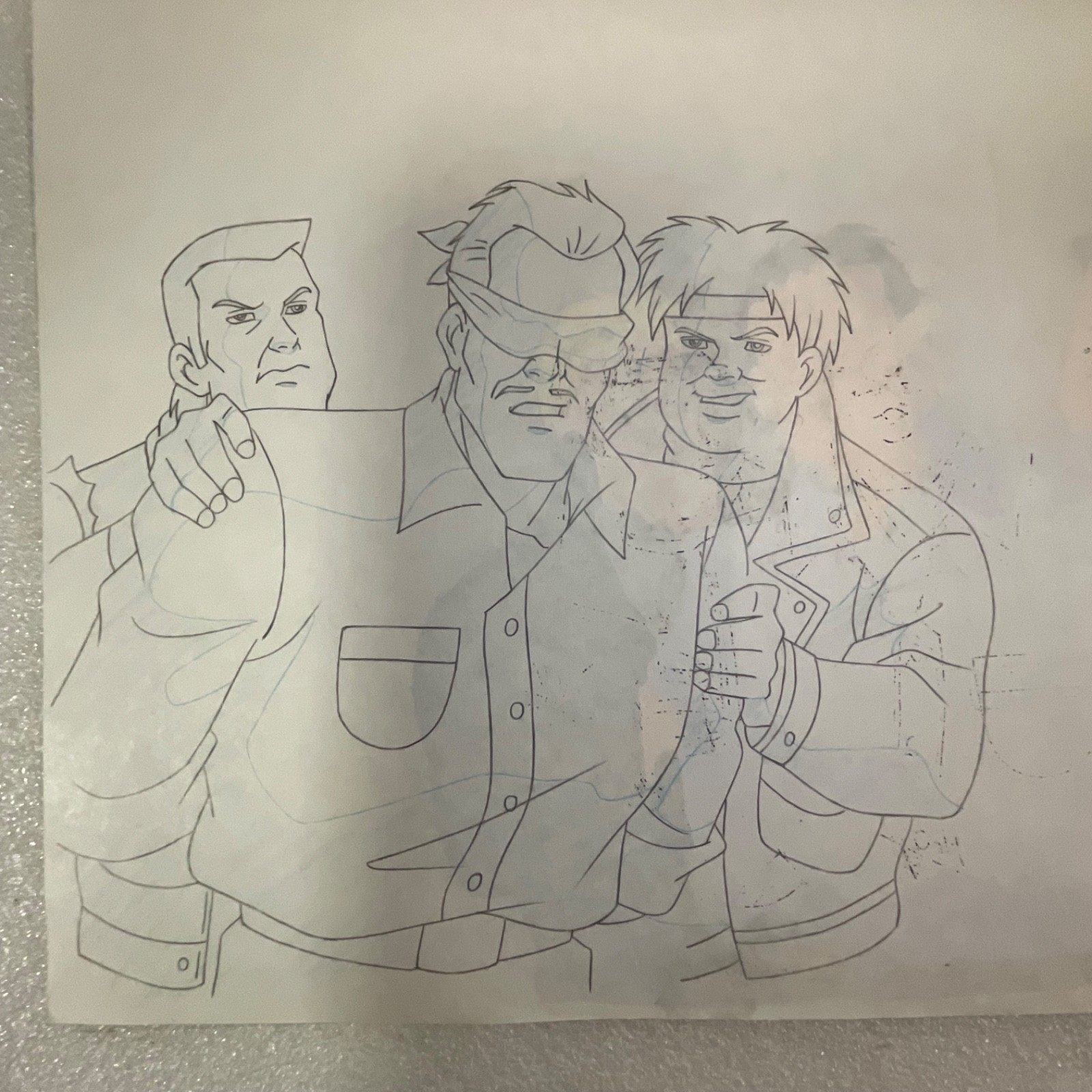 Animation Production Cel with Matching Pencil Drawing Sheet 12 in x 10 in - Image 7