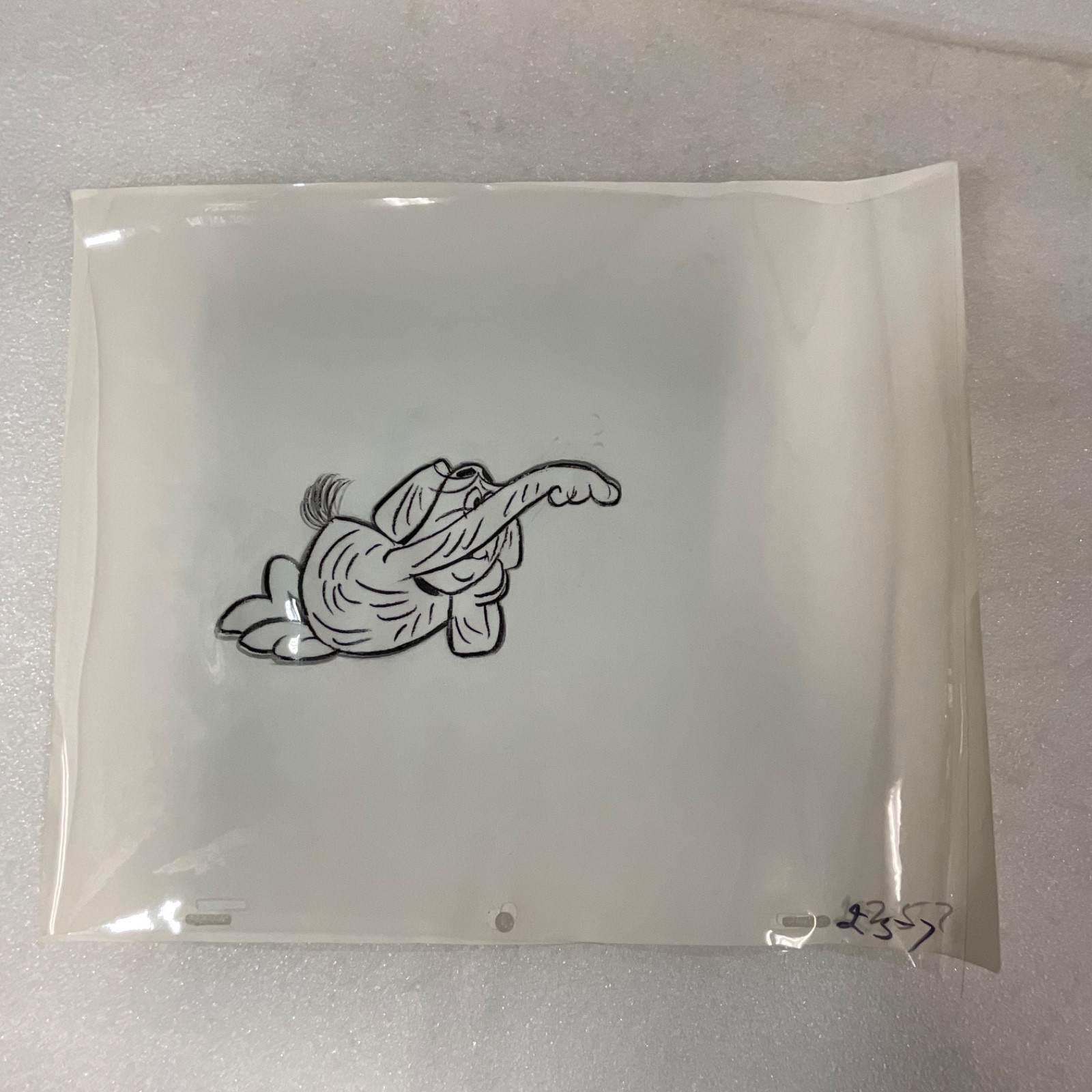 Hand-Drawn Dog Animation Production Cel Acetate Sheet Action Pose 12 in x 10 in - Image 2