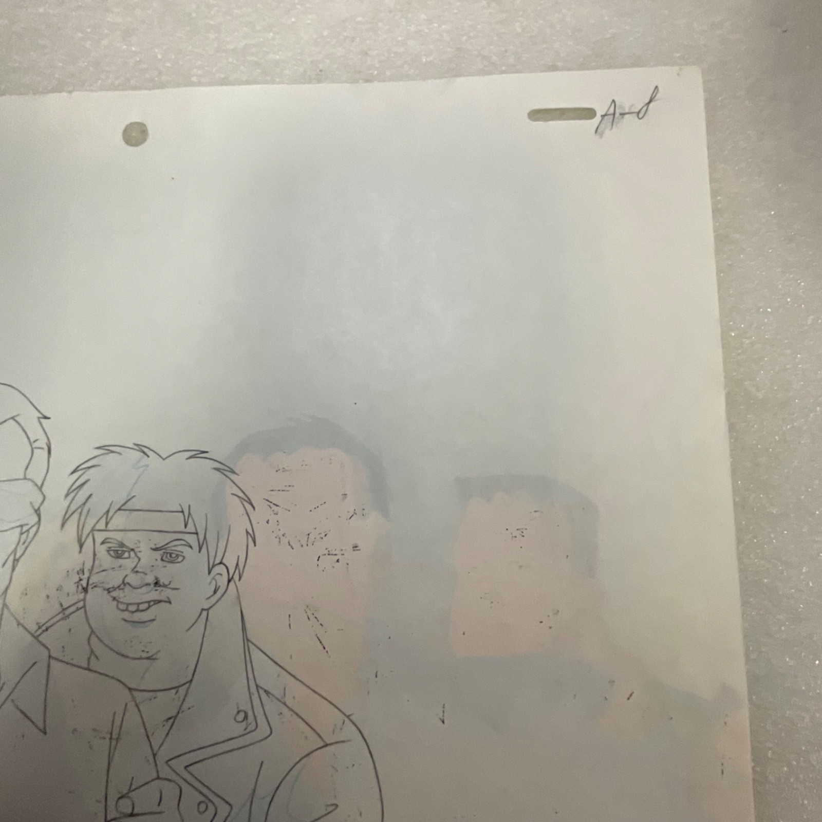 Animation Production Cel with Full Pencil Drawing Layout Sheet 12 in x 10 in - Image 11