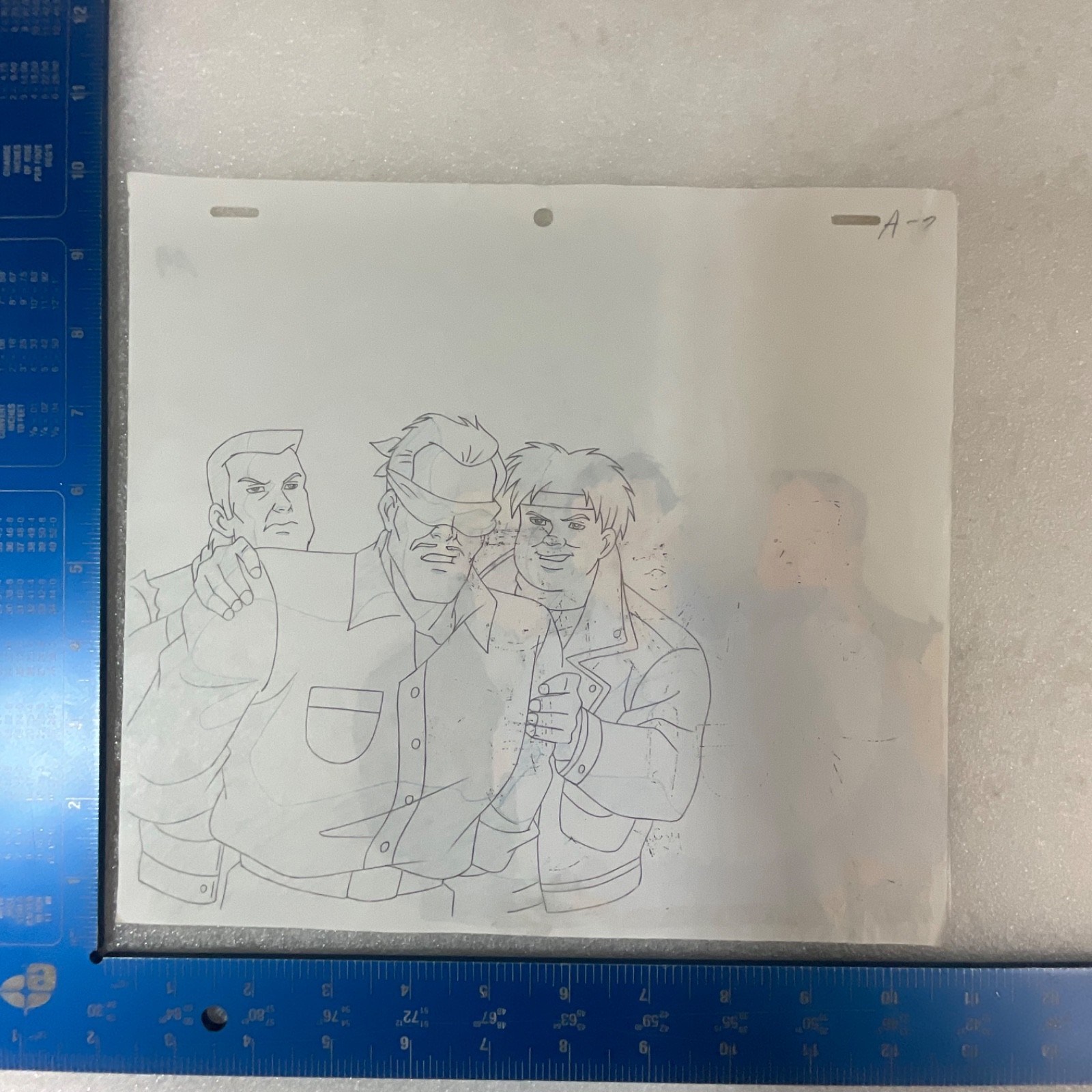 Animation Production Cel with Matching Pencil Drawing Sheet 12 in x 10 in - Image 13