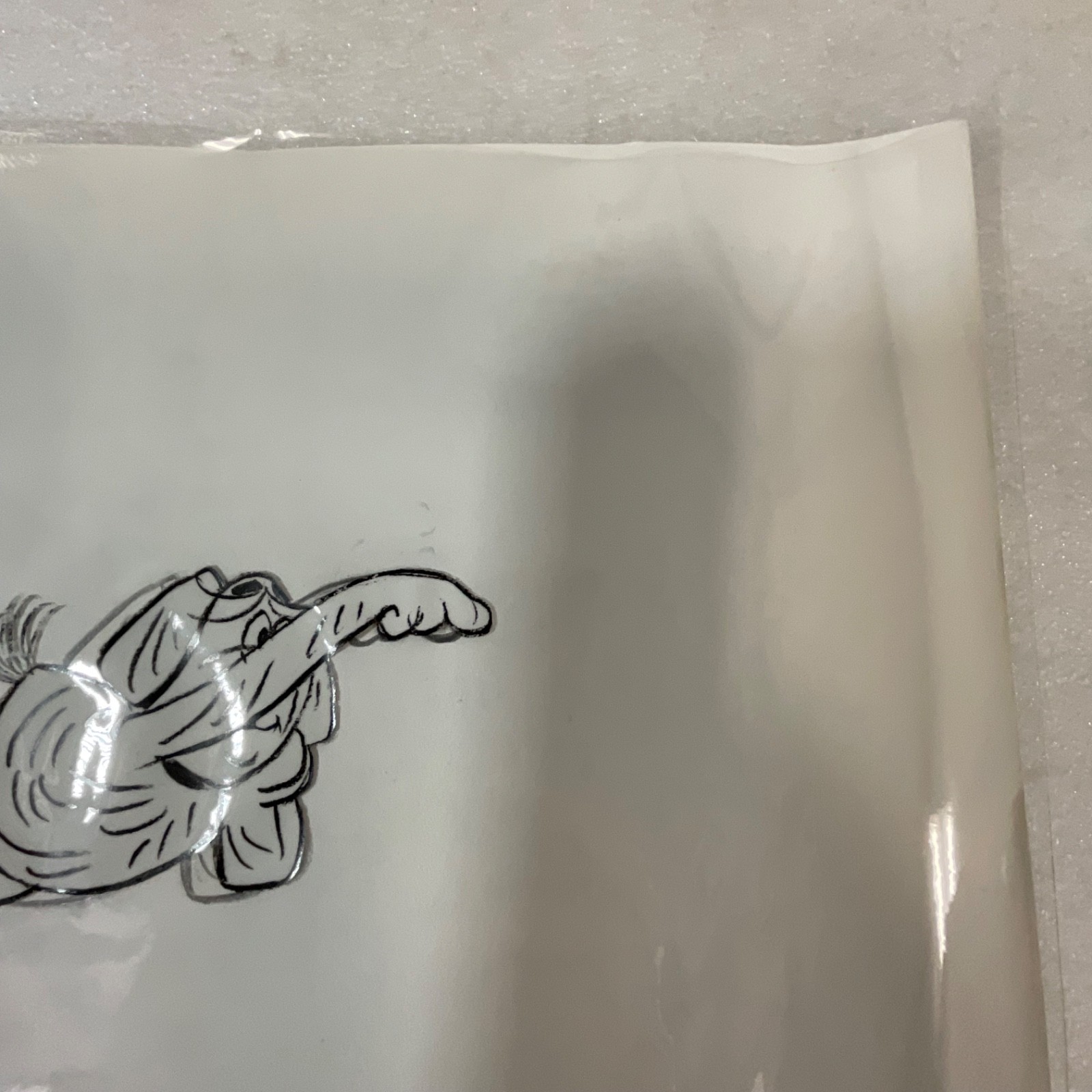 Hand-Drawn Dog Animation Production Cel Acetate Sheet Action Pose 12 in x 10 in - Image 5
