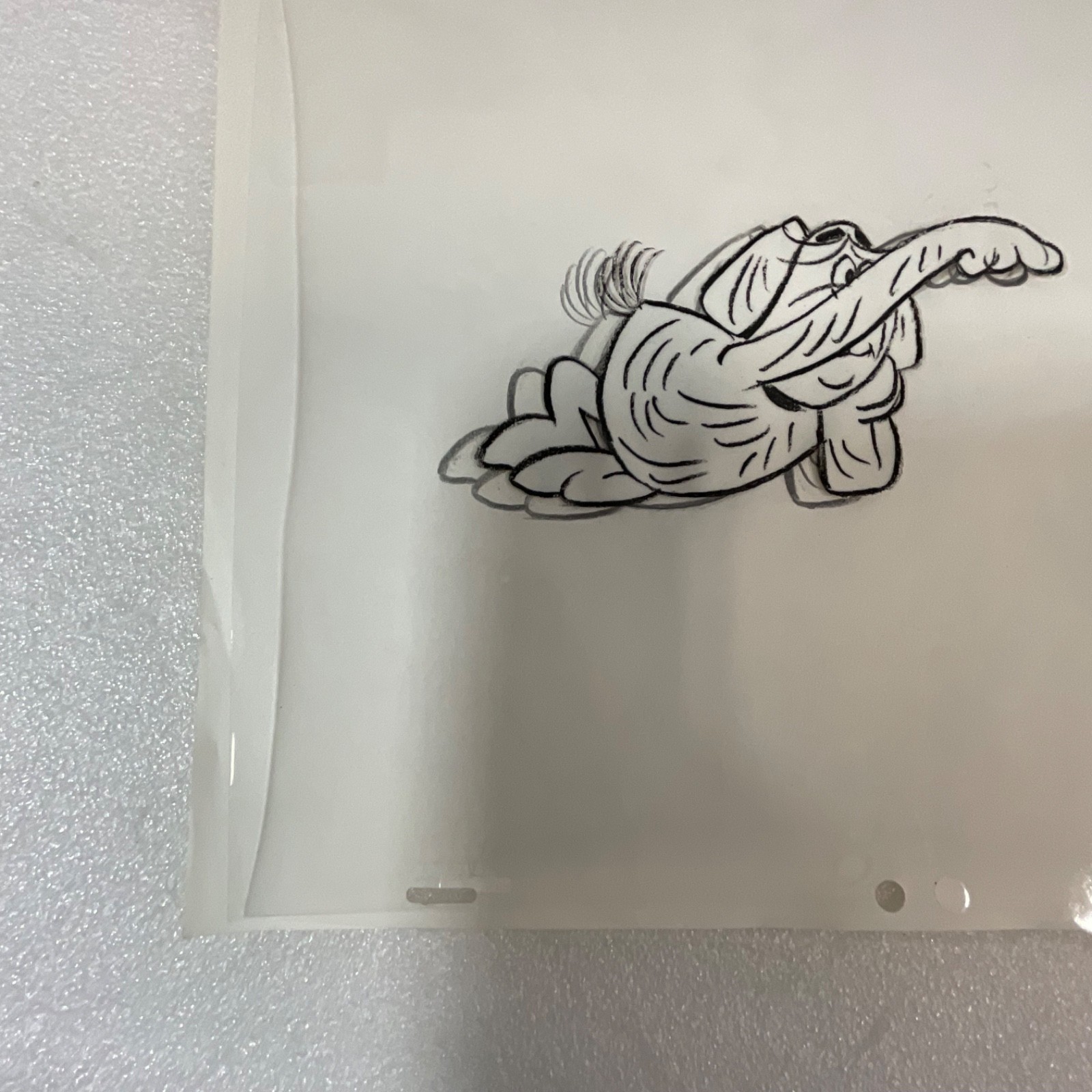 Hand-Drawn Dog Animation Production Cel Acetate Sheet Action Pose 12 in x 10 in - Image 7