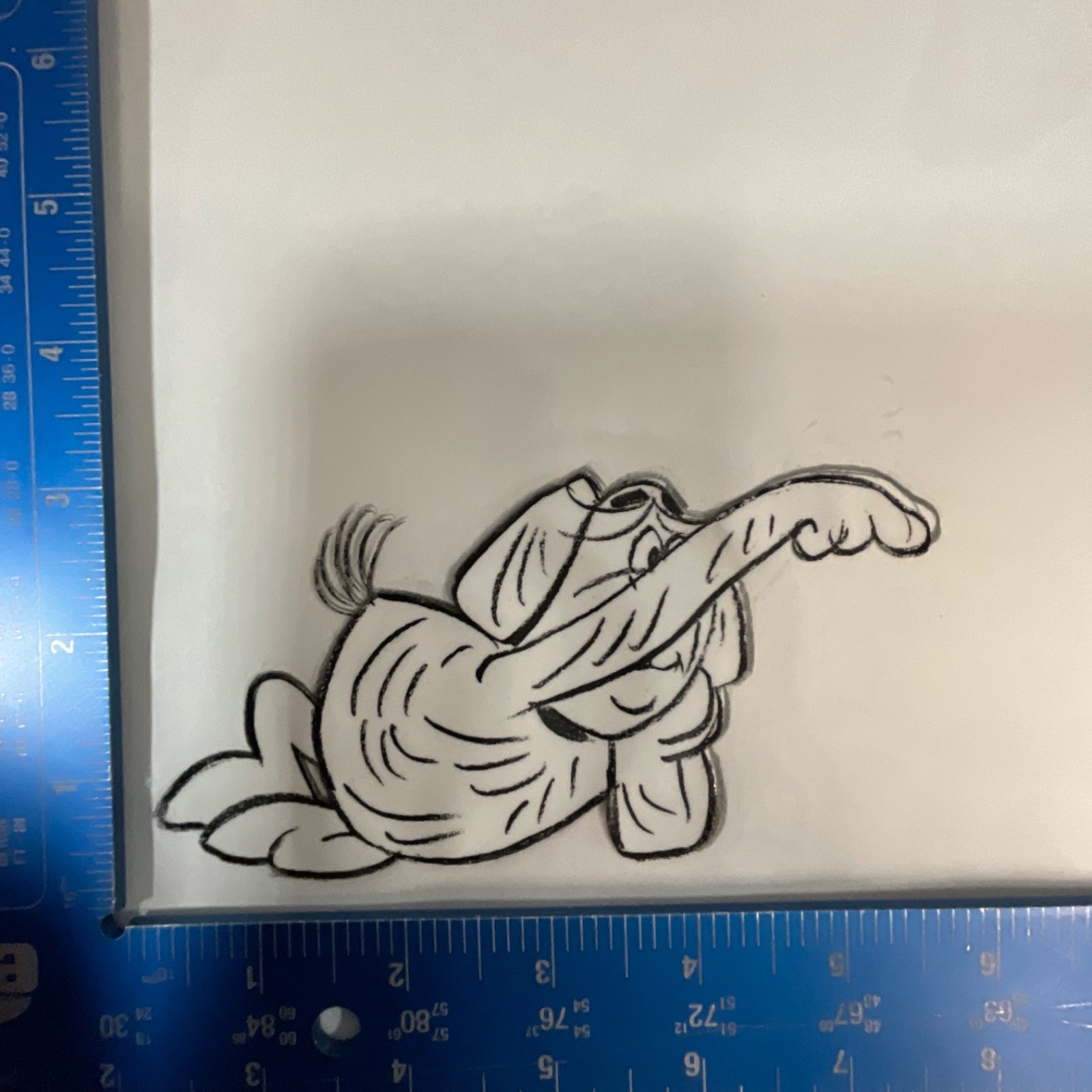 Hand-Drawn Dog Animation Production Cel Acetate Sheet Action Pose 12 in x 10 in - Image 9