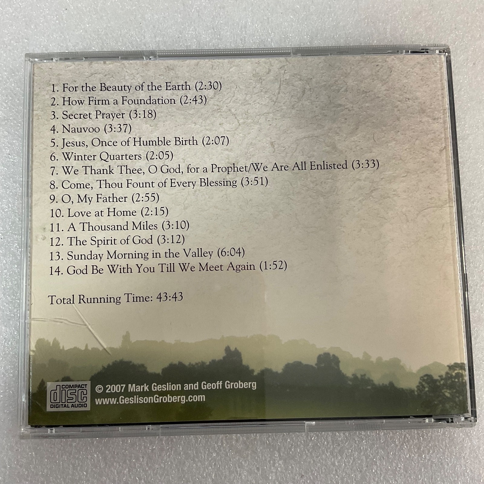 For the Beauty of the Earth CD Mark Geslison Geoff Groberg Hymns Sacred Music - Image 2