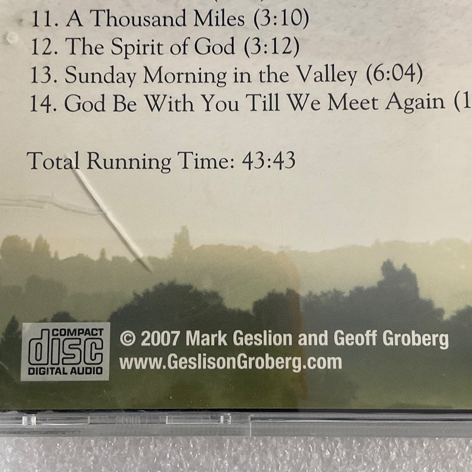 For the Beauty of the Earth CD Mark Geslison Geoff Groberg Hymns Sacred Music - Image 8