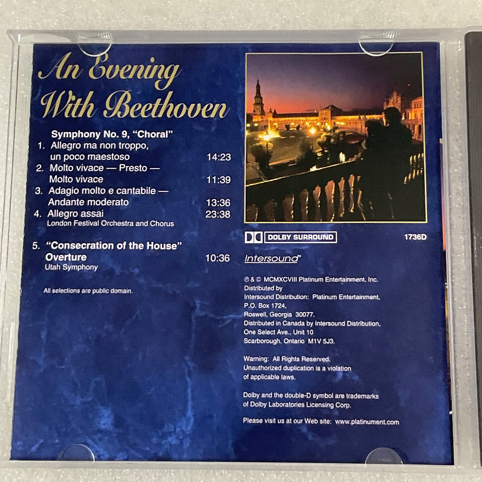 An Evening With Beethoven Classical CD Symphony No. 9 Choral Dolby Surround - Image 10