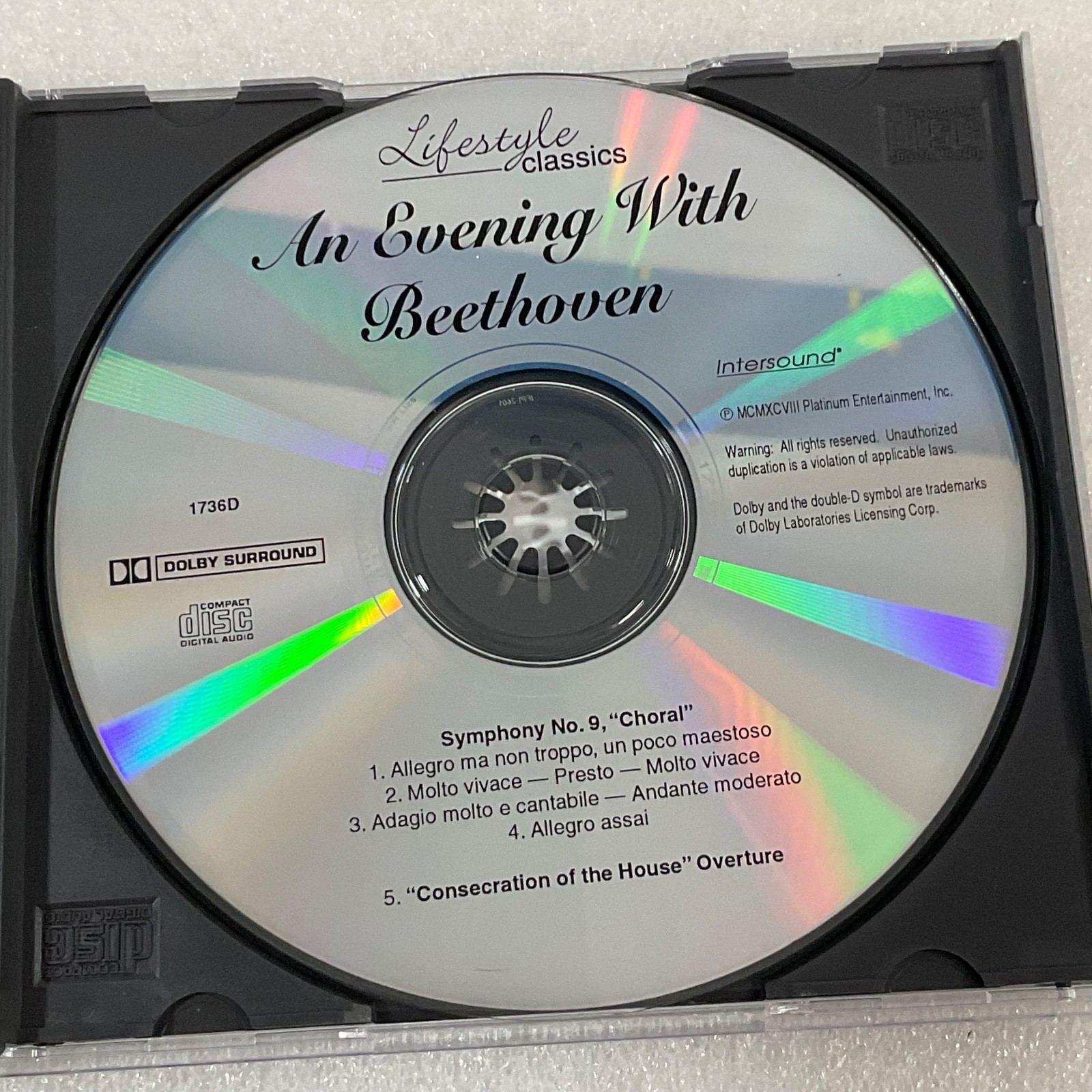 An Evening With Beethoven Classical CD Symphony No. 9 Choral Dolby Surround - Image 11