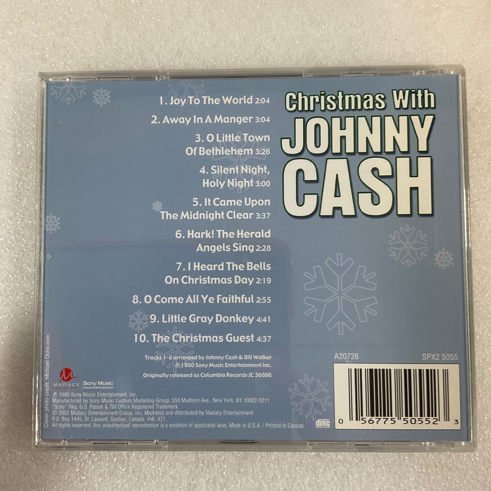 Christmas With Johnny Cash CD Classic Holiday Songs Sony Music Special Products - Image 2