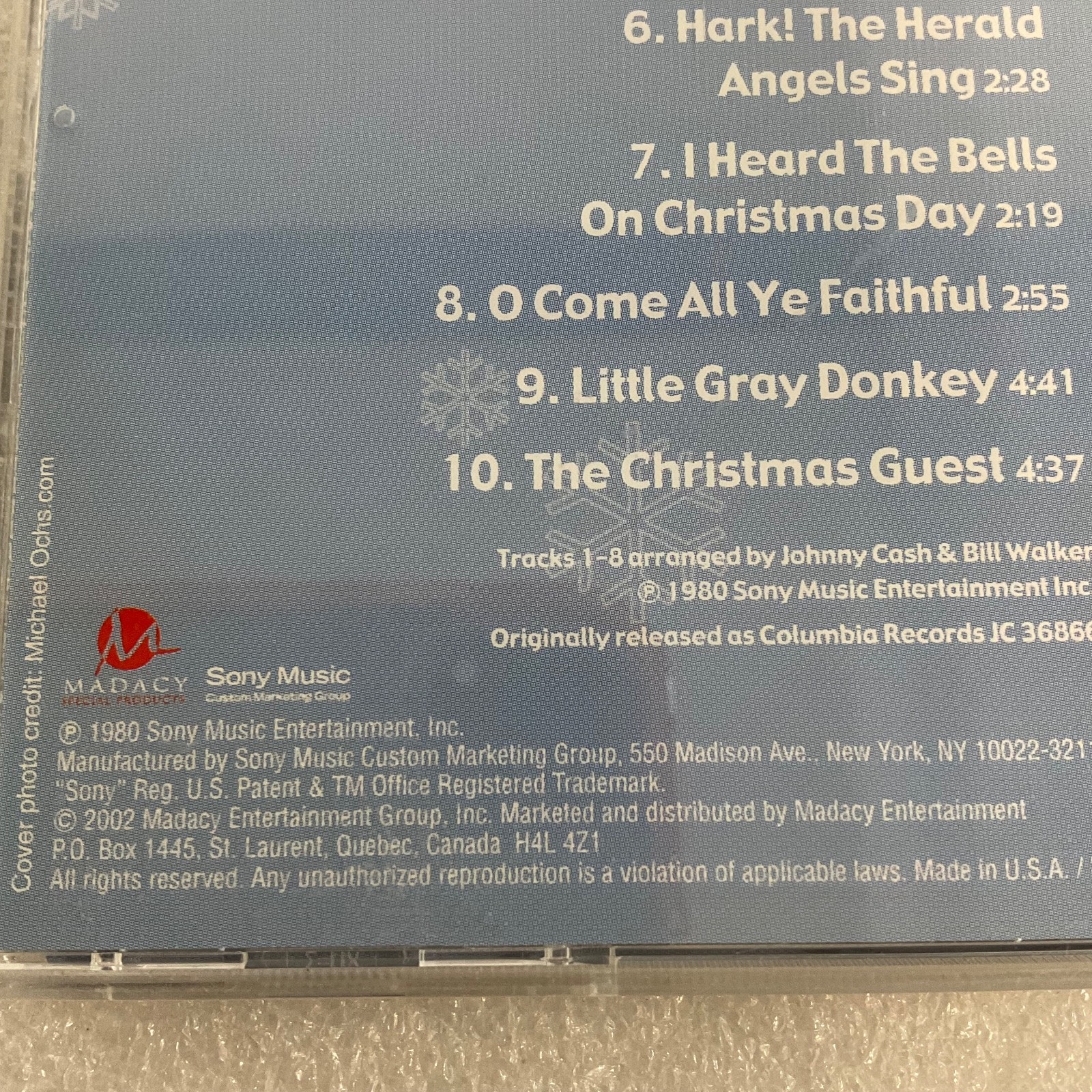 Christmas With Johnny Cash CD Classic Holiday Songs Sony Music Special Products - Image 9