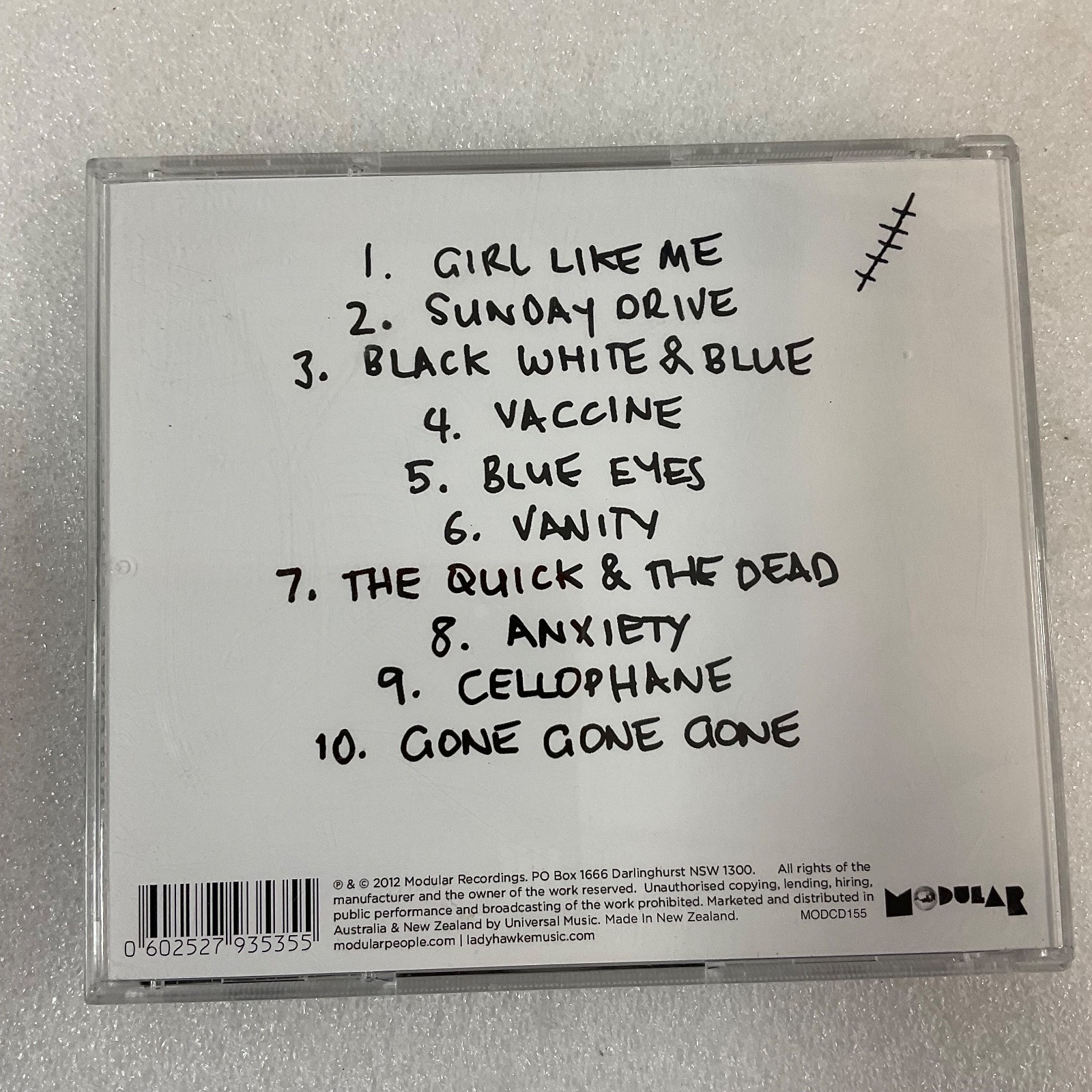 Ladyhawke Anxiety CD 2012 Modular Recordings Indie Pop Electronic - Image 2
