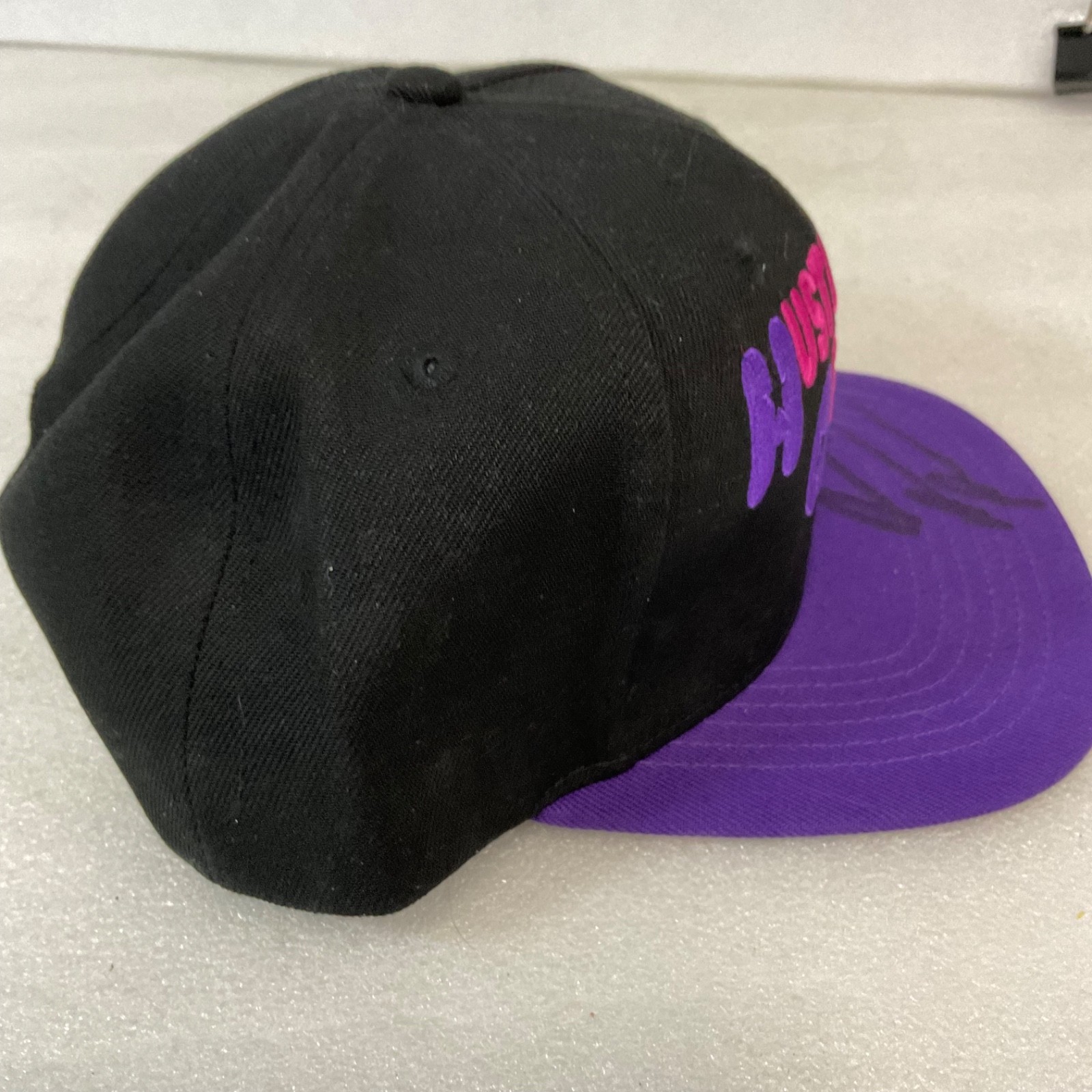 Hustle Grind Rewind Storage Auction Pirate Snapback Hat Black Purple - Image 7