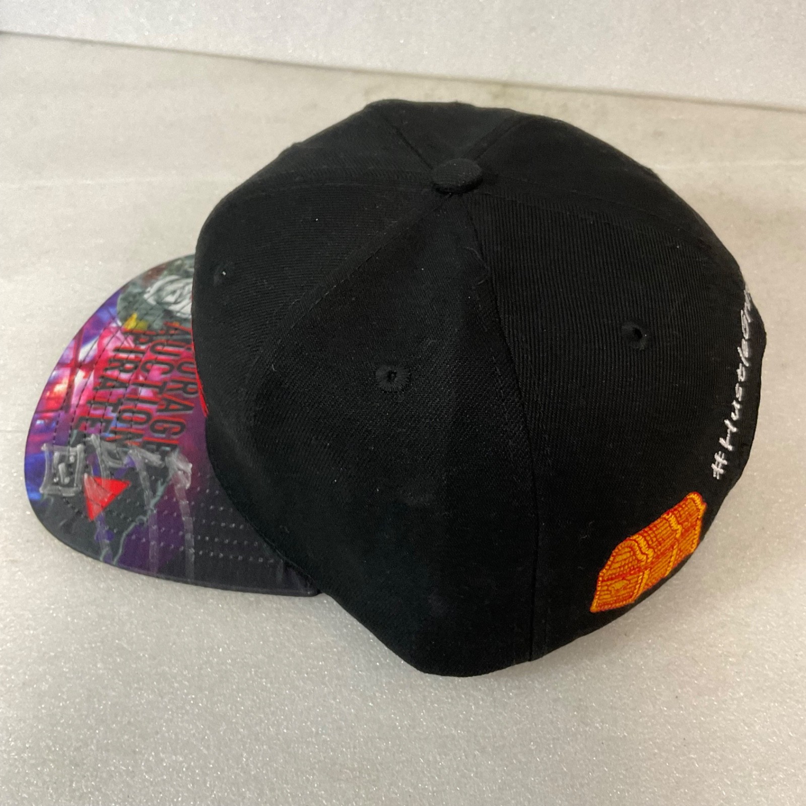 Storage Auction Pirate Snapback Hat Black Embroidered Graphic - Image 2