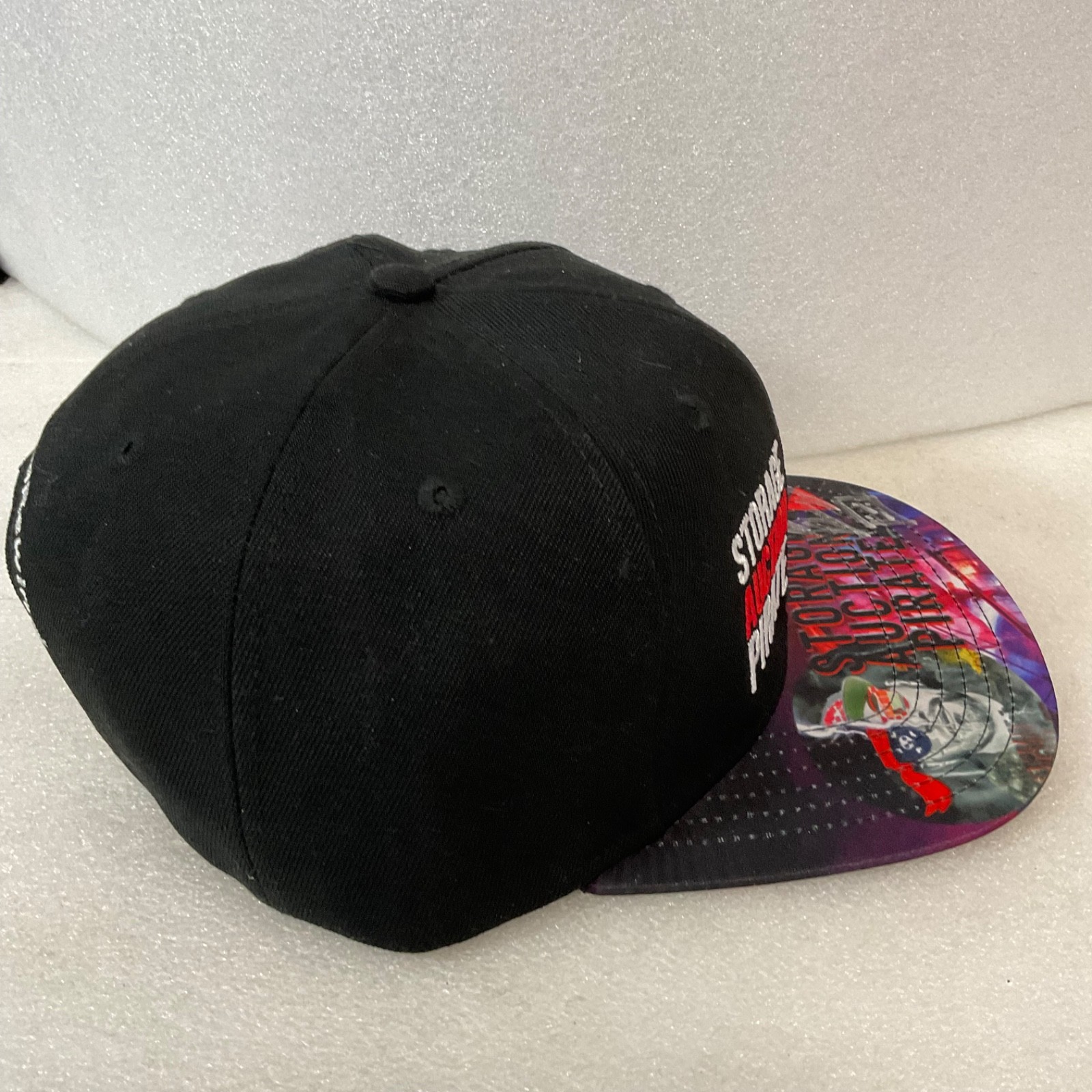 Storage Auction Pirate Snapback Hat Black Embroidered Graphic - Image 5