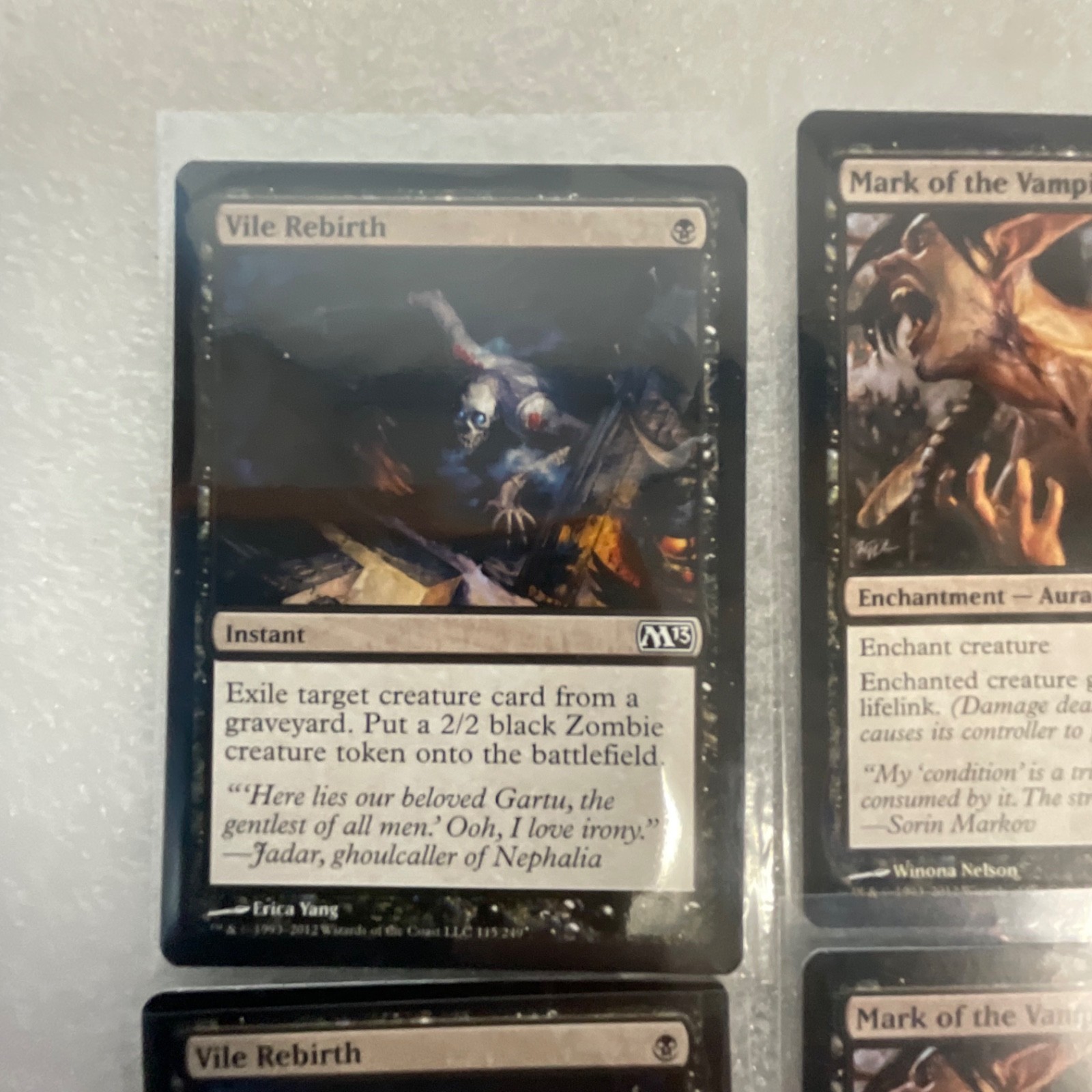 Magic the Gathering Lot of 20 Black M13 Cards Vampires & Spells - Image 2