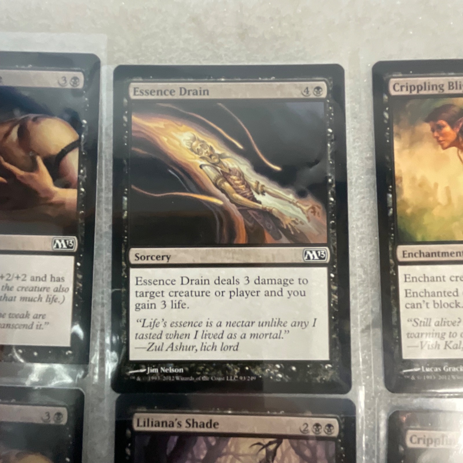 Magic the Gathering Lot of 20 Black M13 Cards Vampires & Spells - Image 4