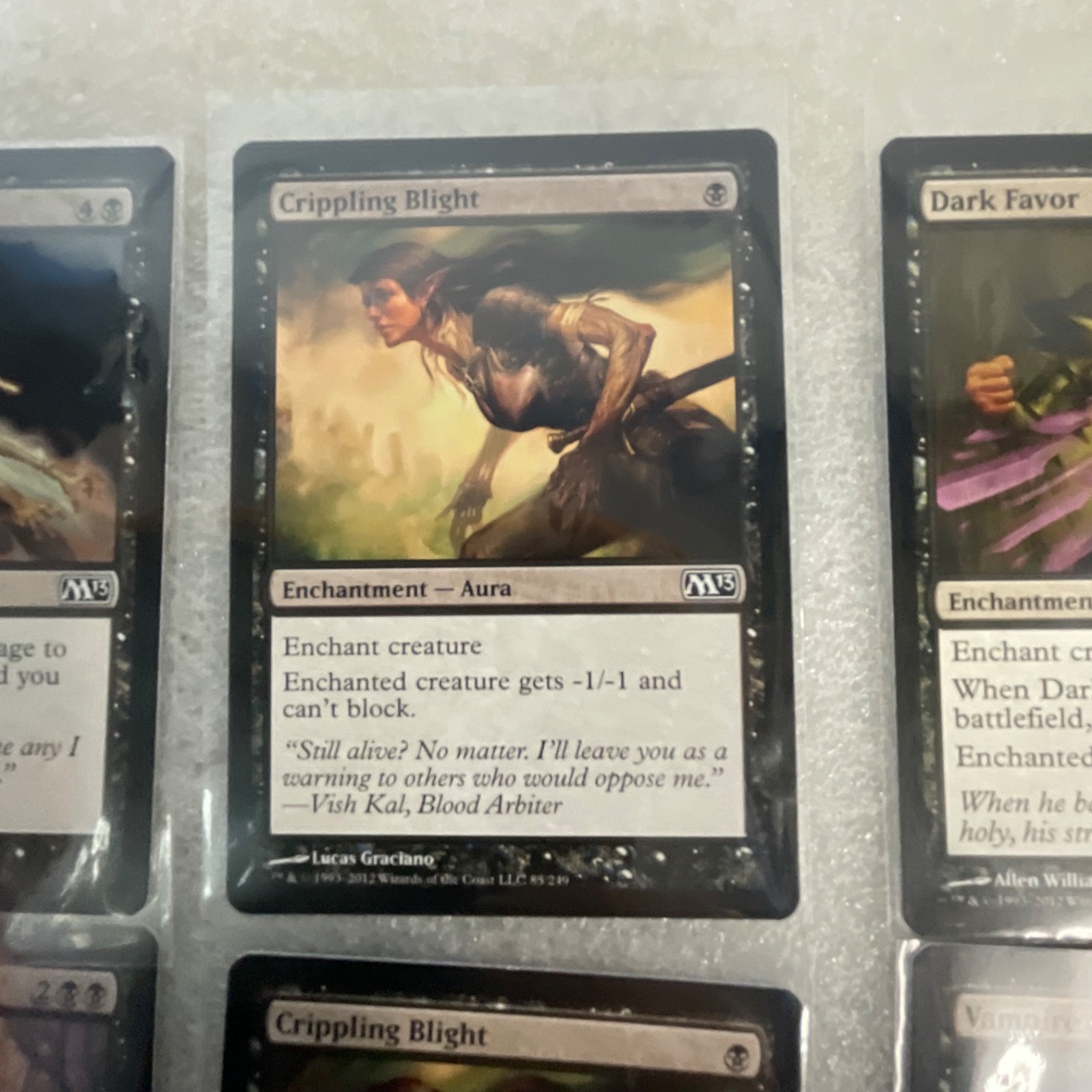 Magic the Gathering Lot of 20 Black M13 Cards Vampires & Spells - Image 5